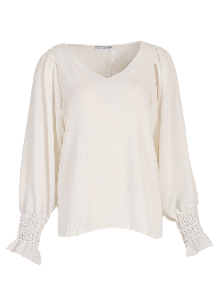 Witte vhals blouse