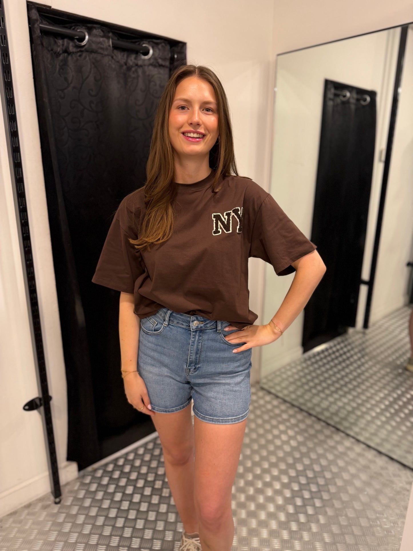 New york brown tshirt