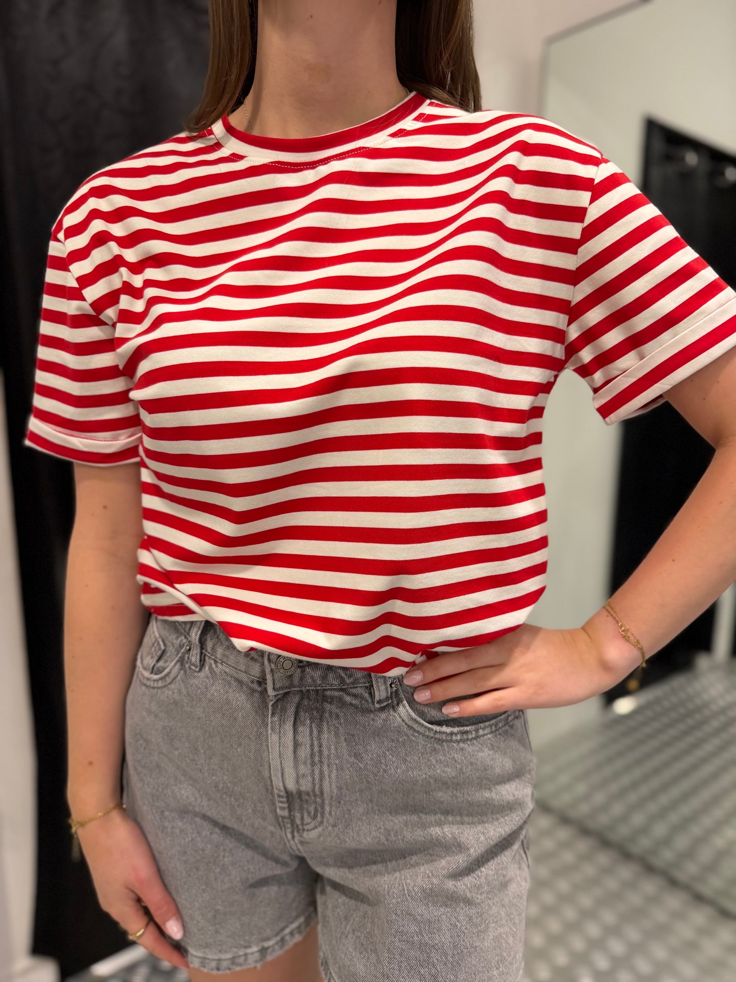 Red striped tshirt