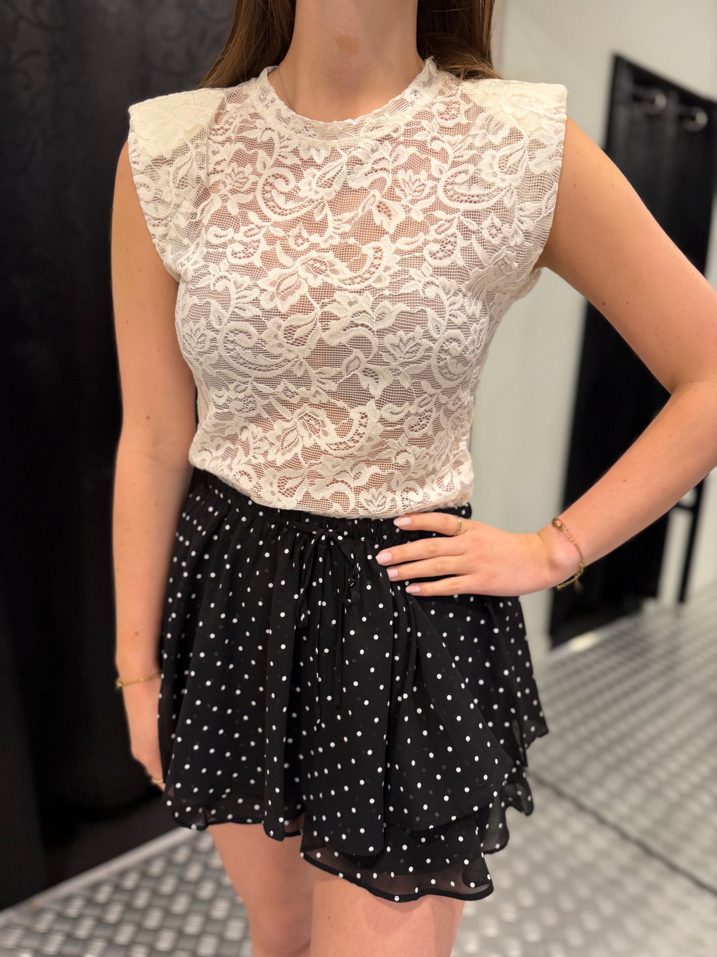 Black lace top