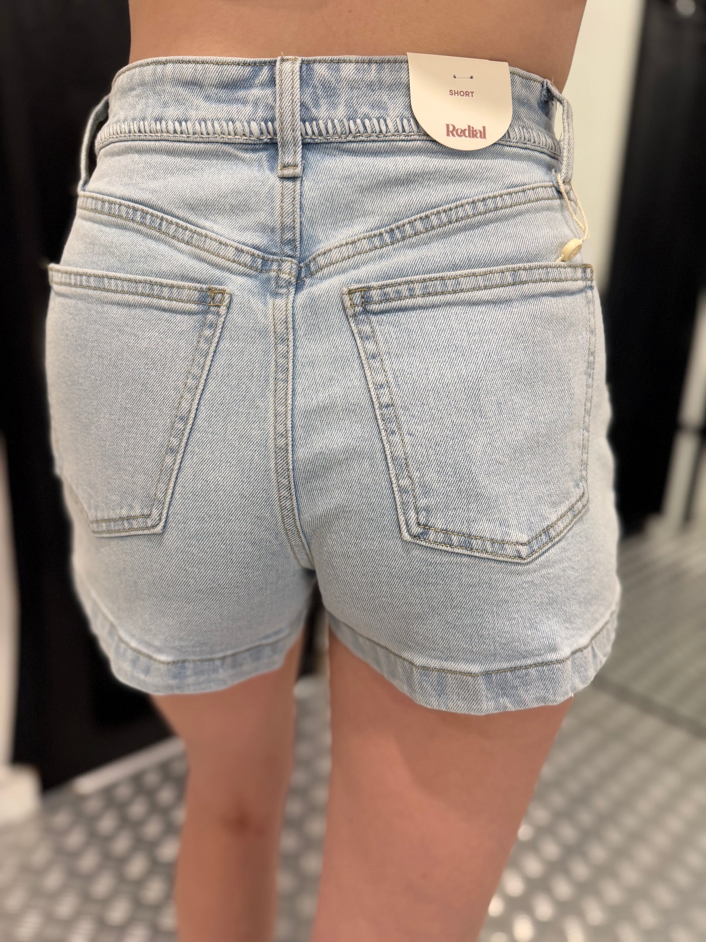 Light blue denim short redial