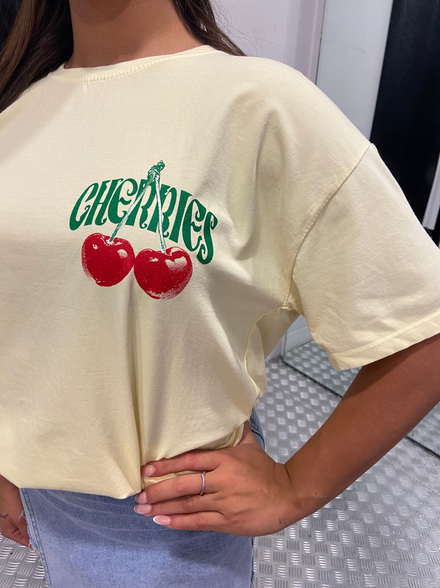 Yellow cherries shirt