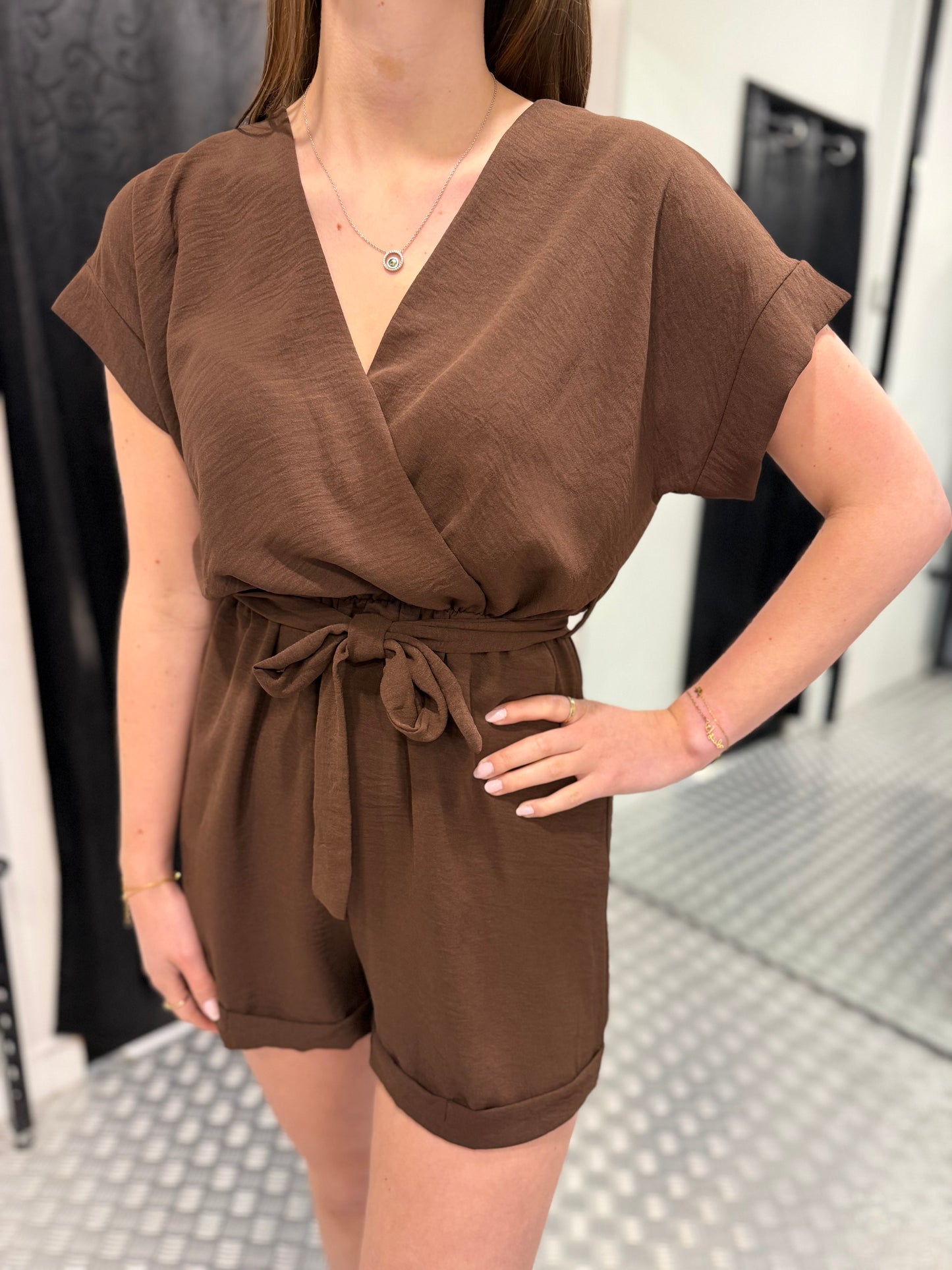 Bruine summer playsuit