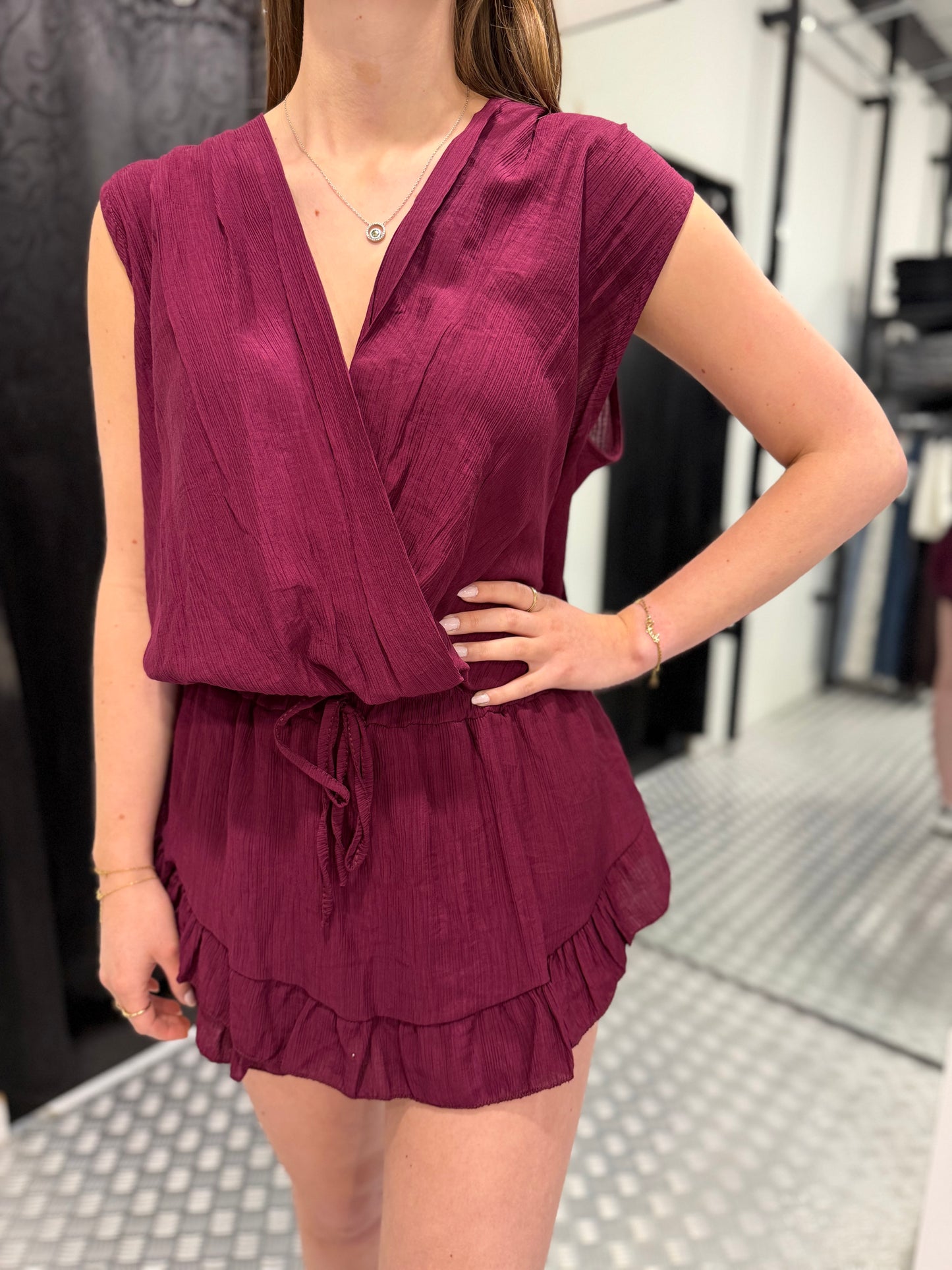 2 piece aubergine summer set
