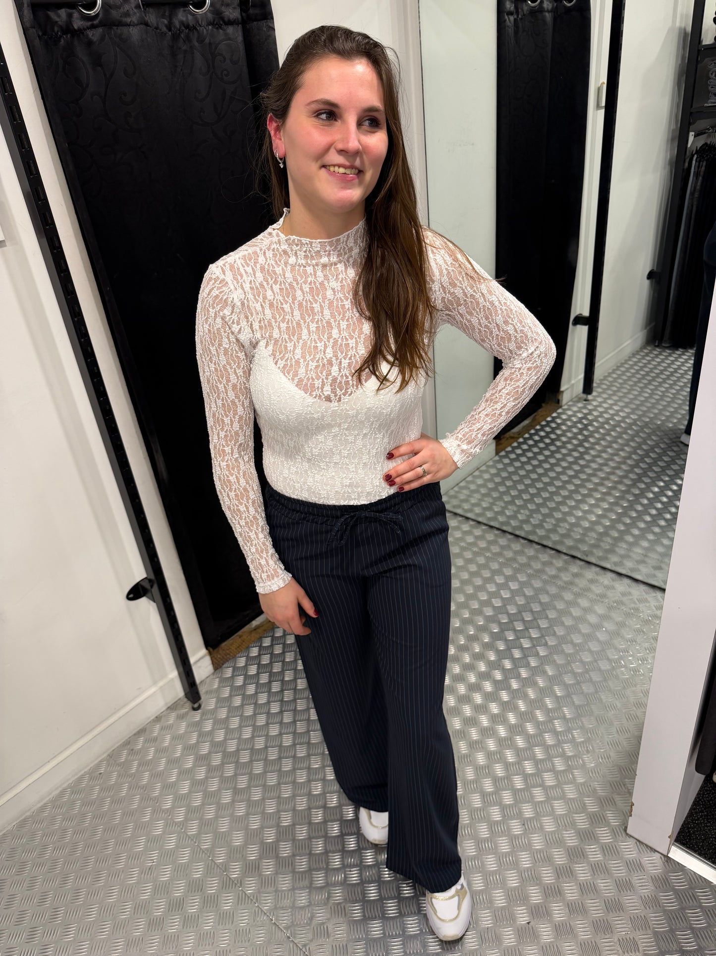 Roze kanten top
