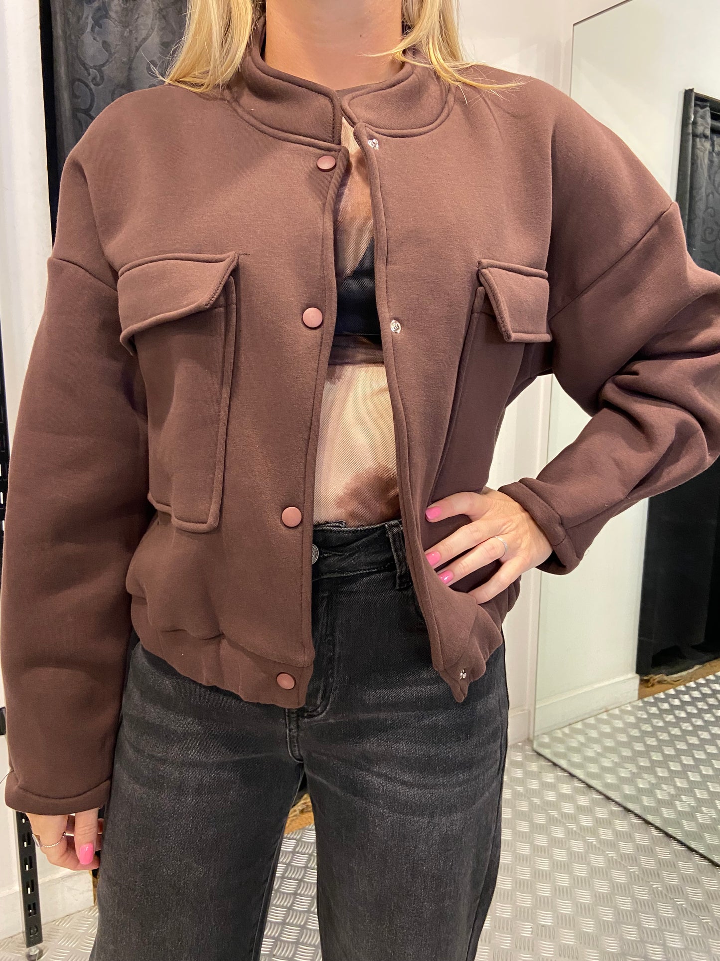 Bruine bomberjacket