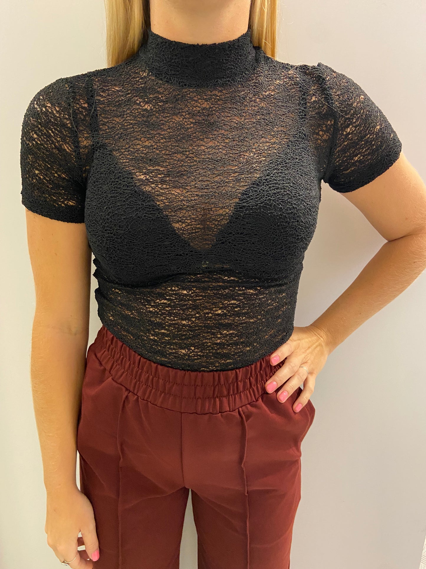 Black lace top