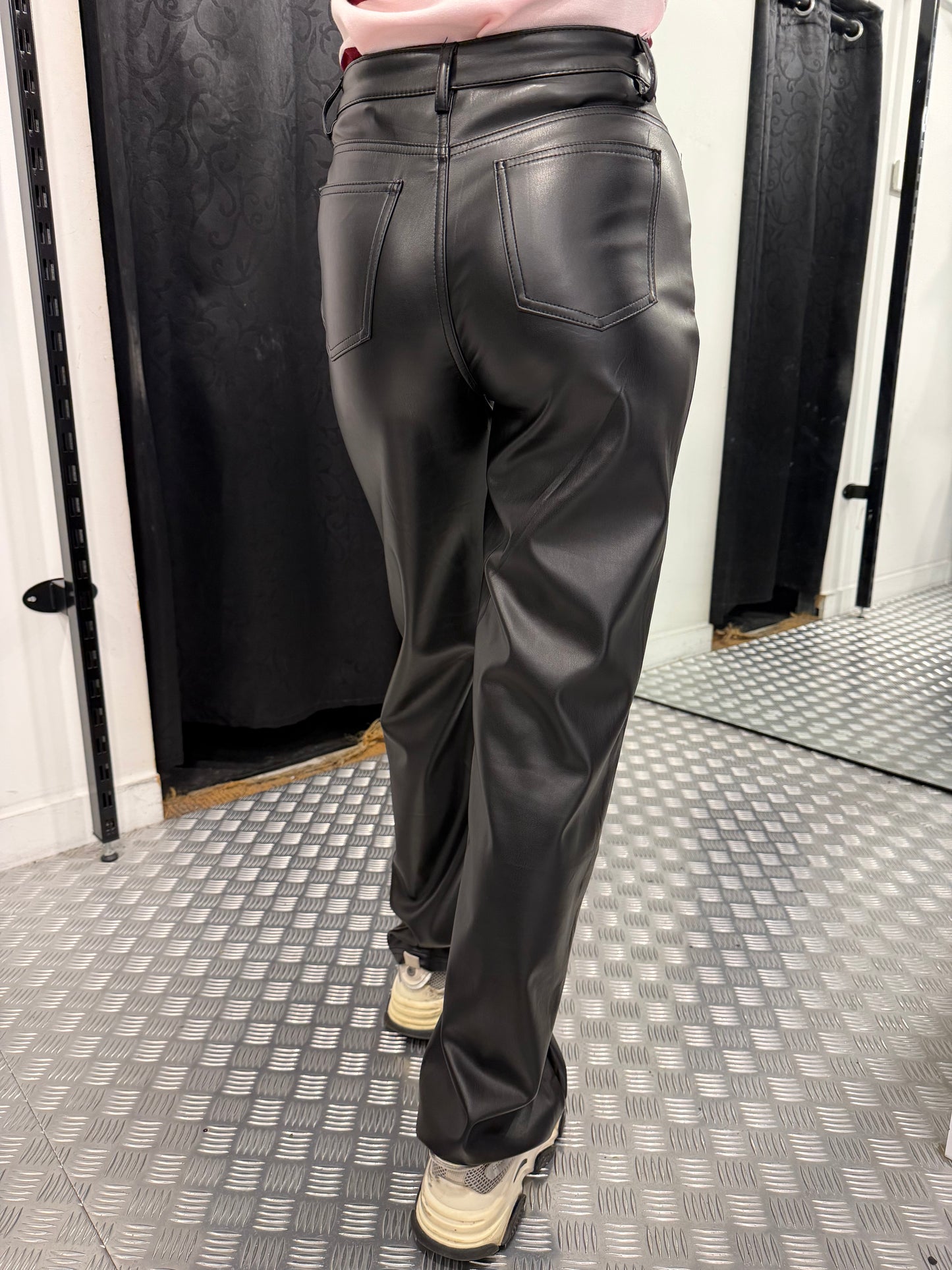 Leatherlook wide leg HM