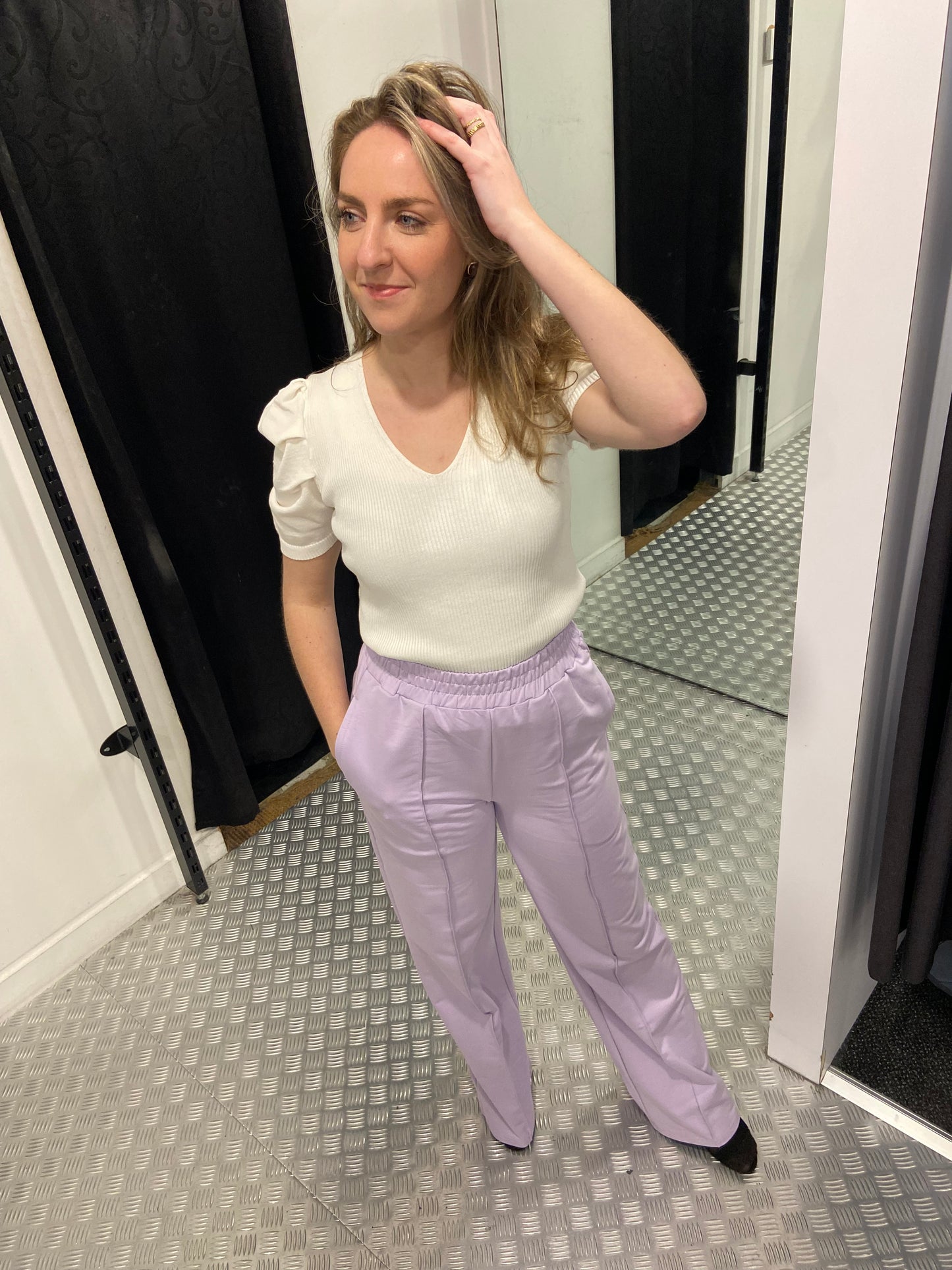 Lila wide joggingbroek By swan