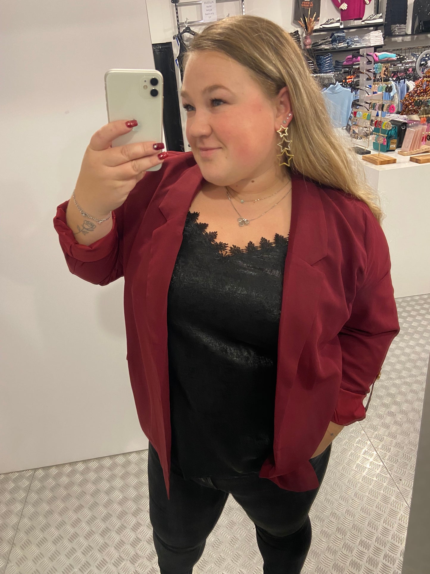 Bordeaux rode blazer