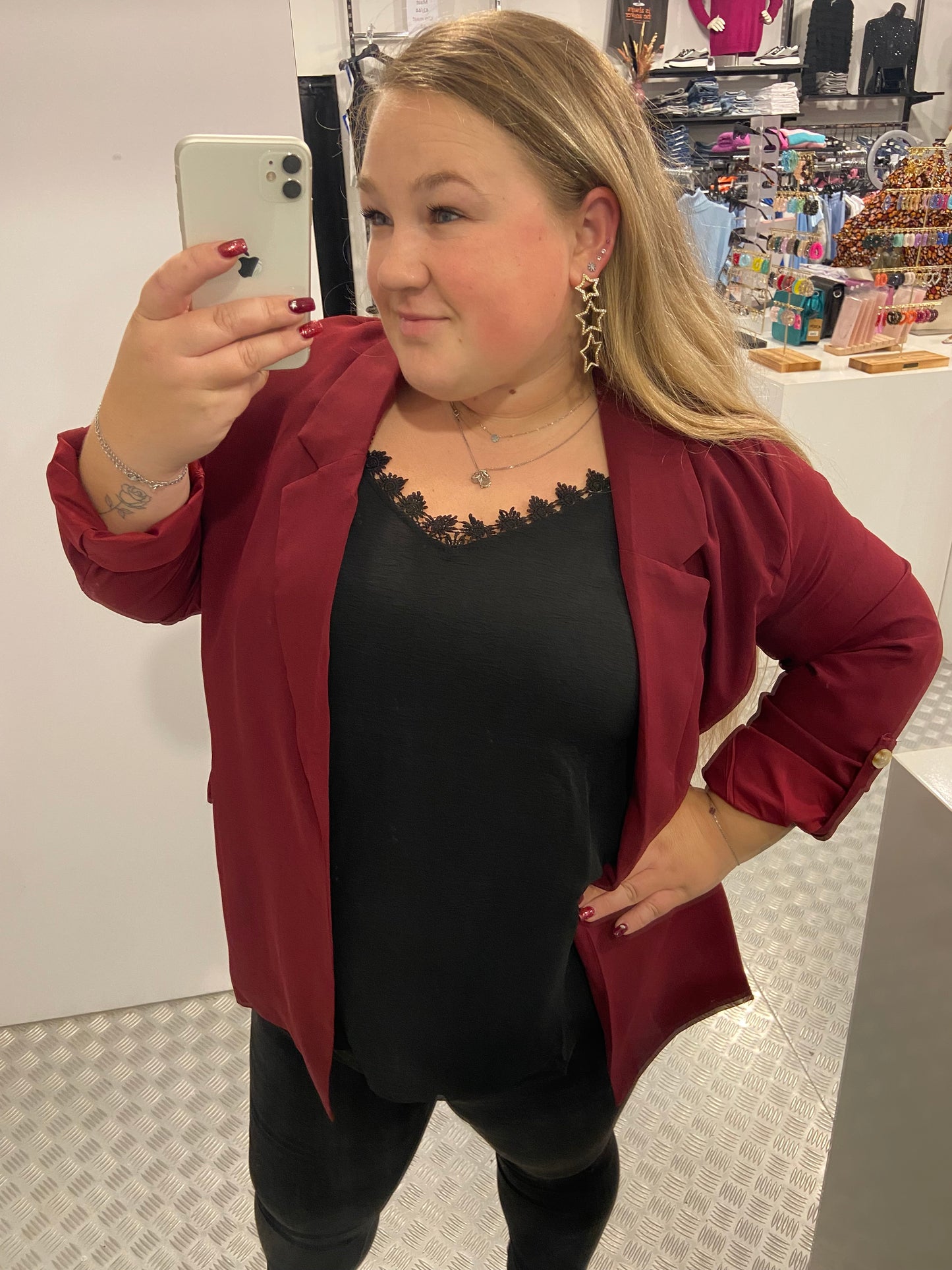 Bordeaux rode blazer