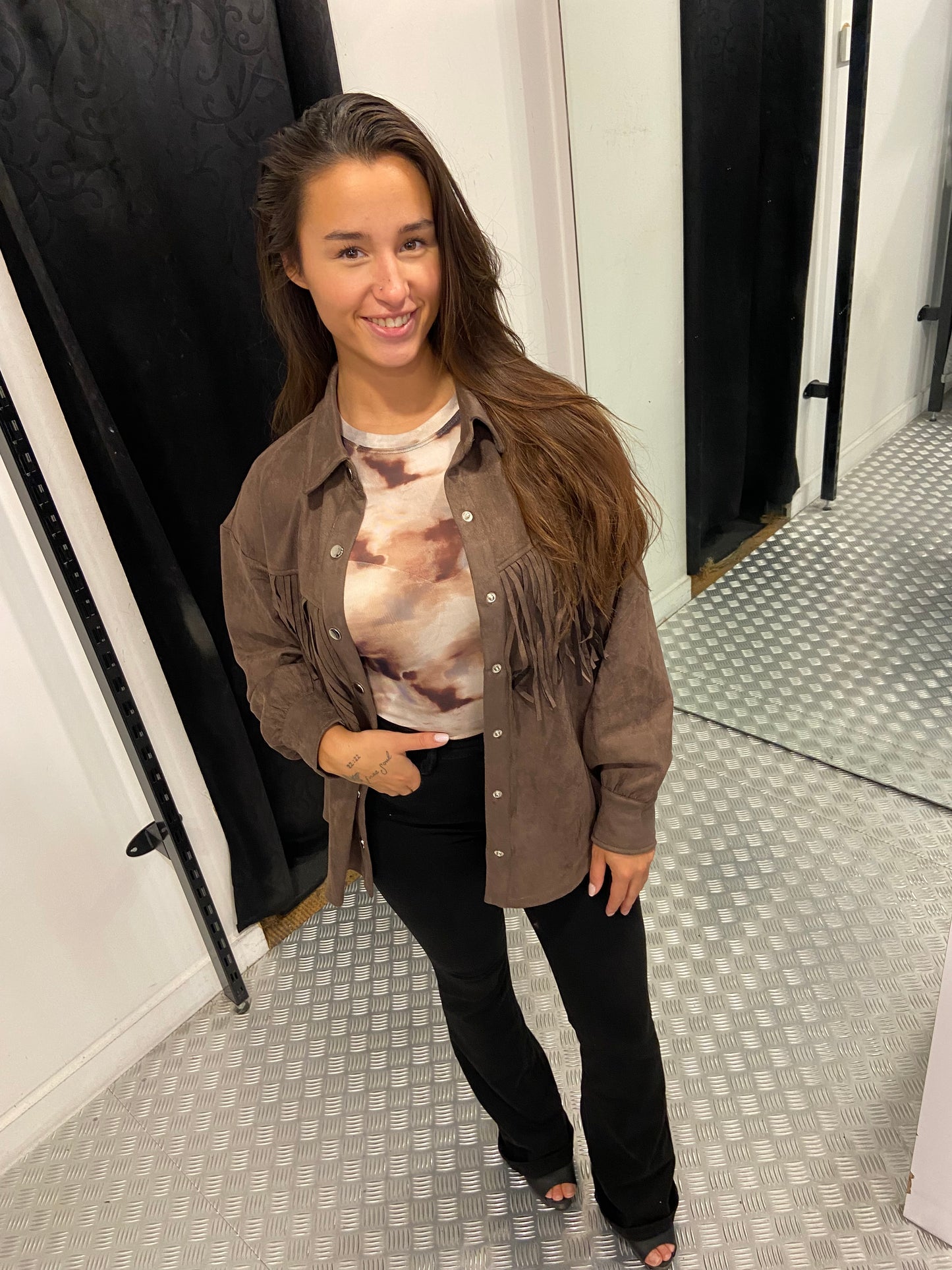 Brown rodeo blouse
