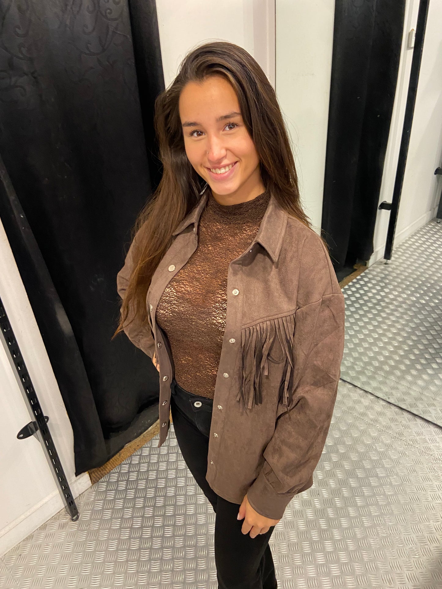 Brown rodeo blouse