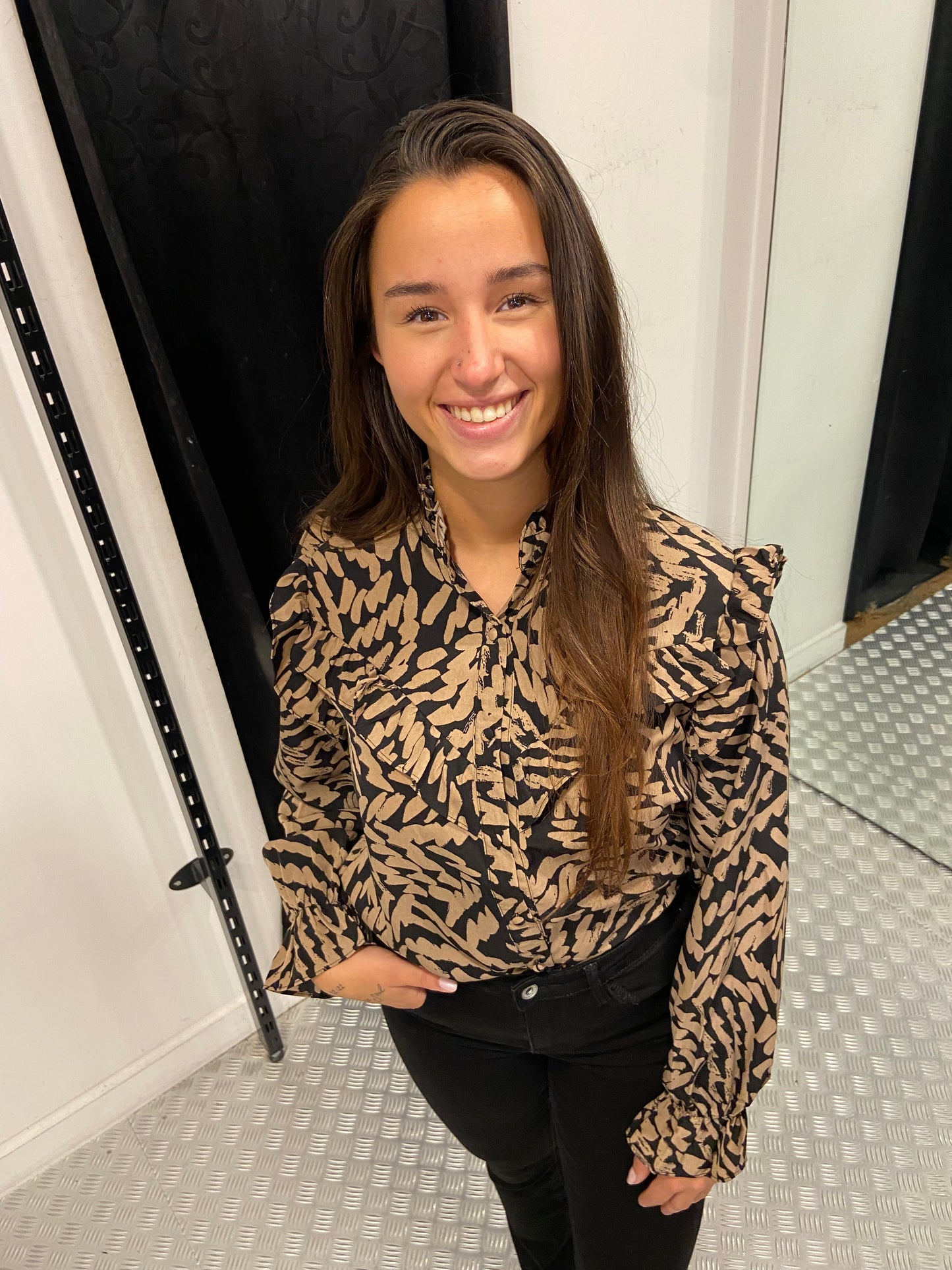 Autumn ruffle blouse