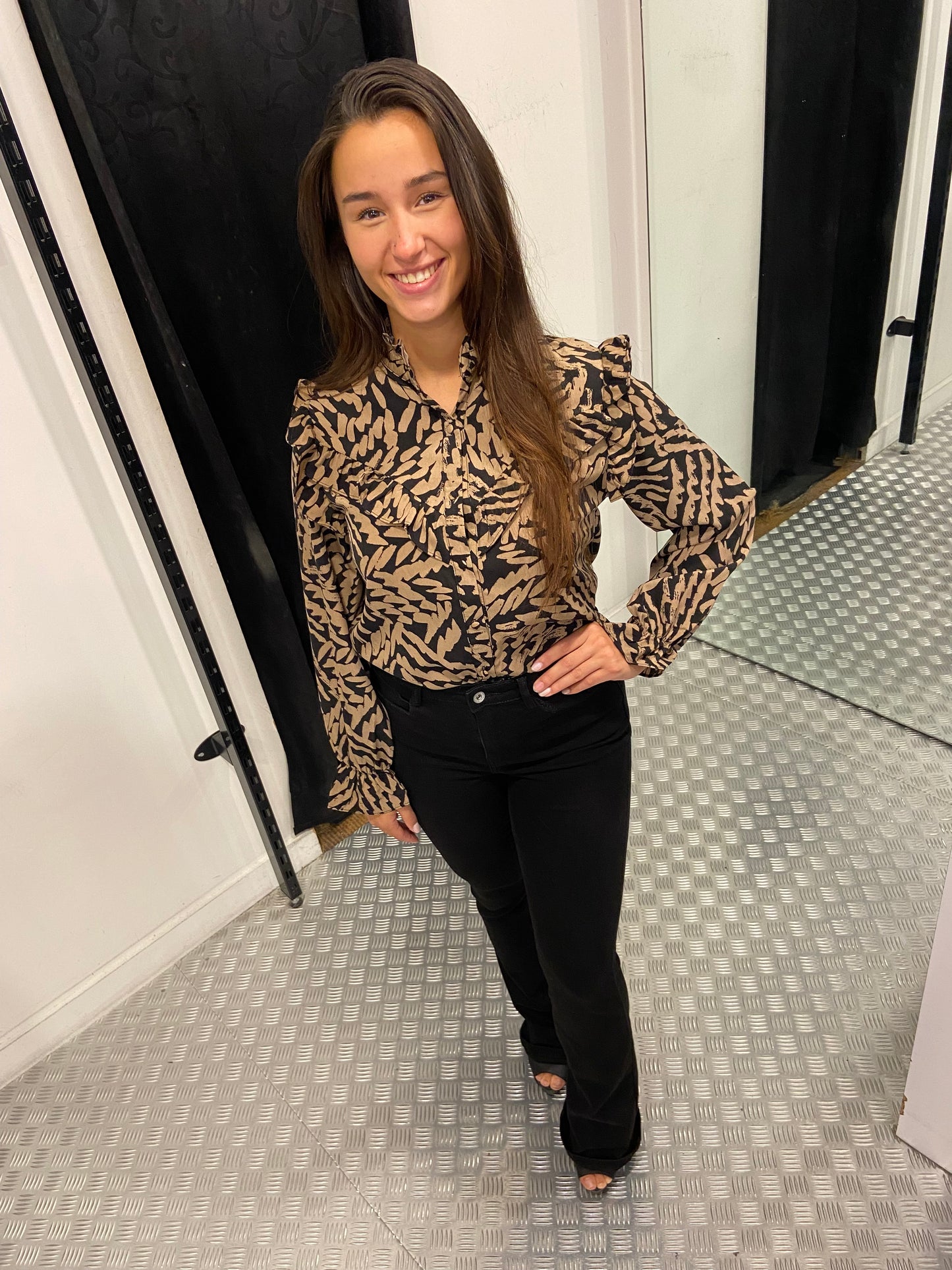 Autumn ruffle blouse