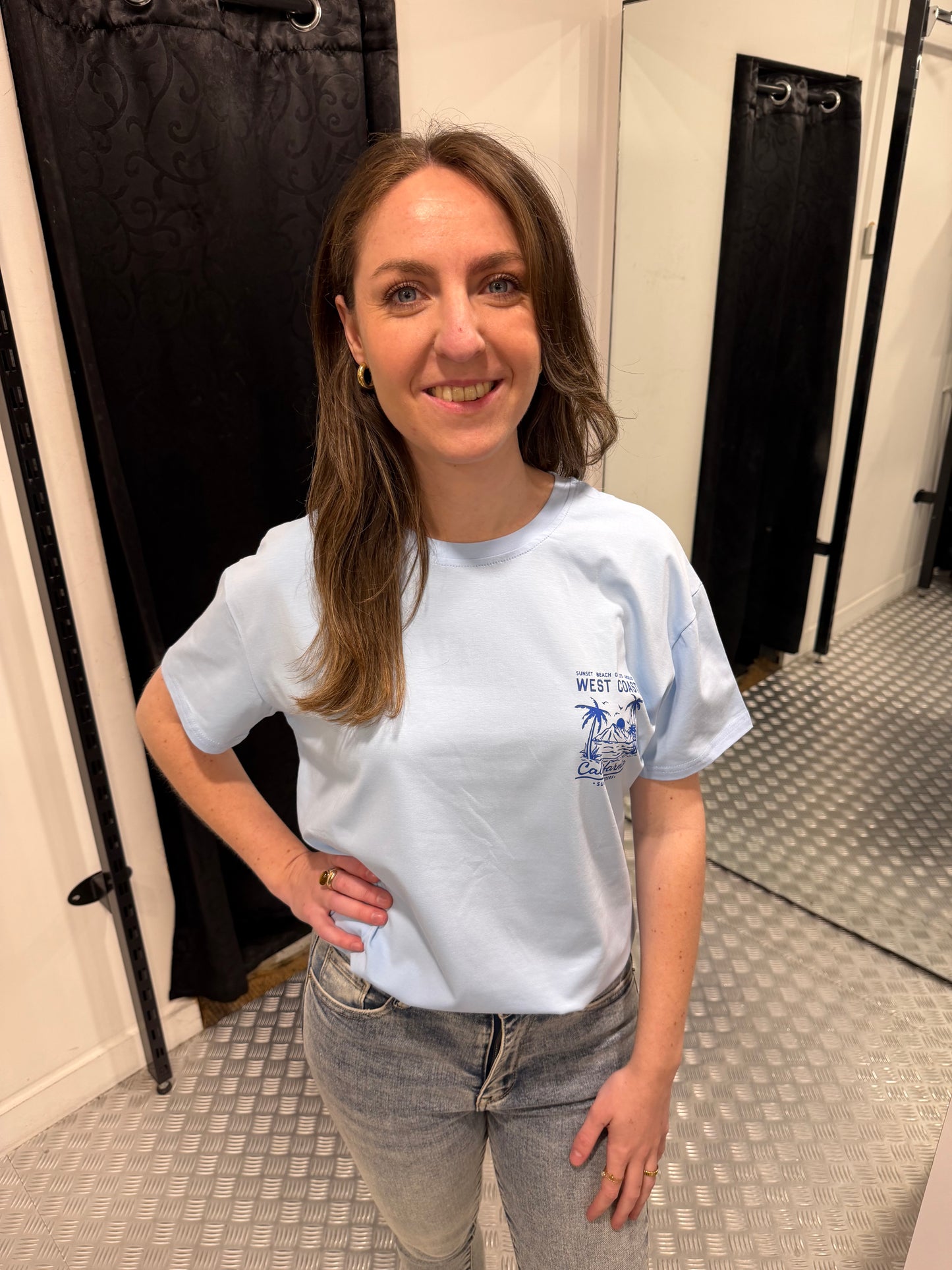 West coast blauw tshirt