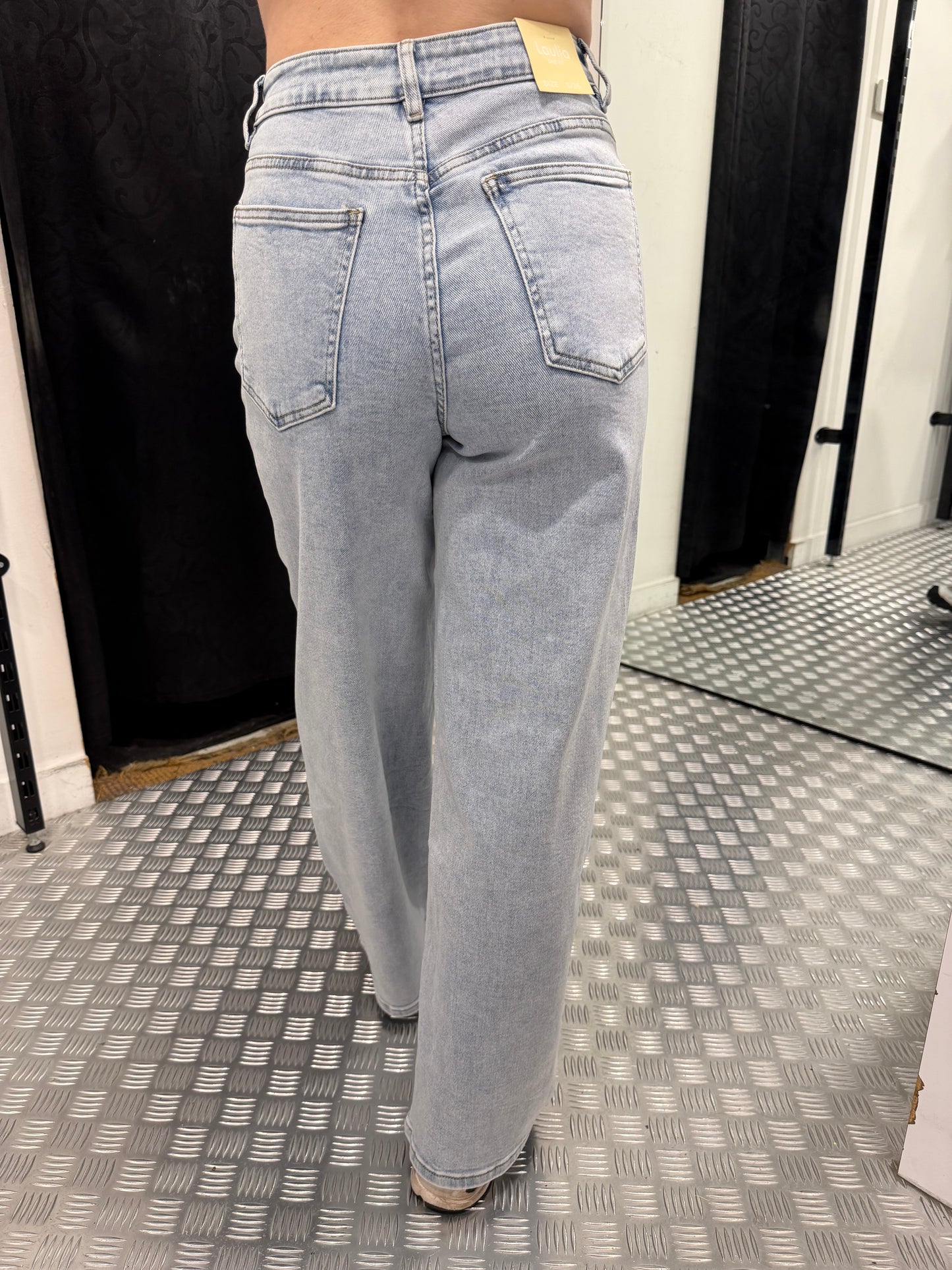 Flower wide leg jeans