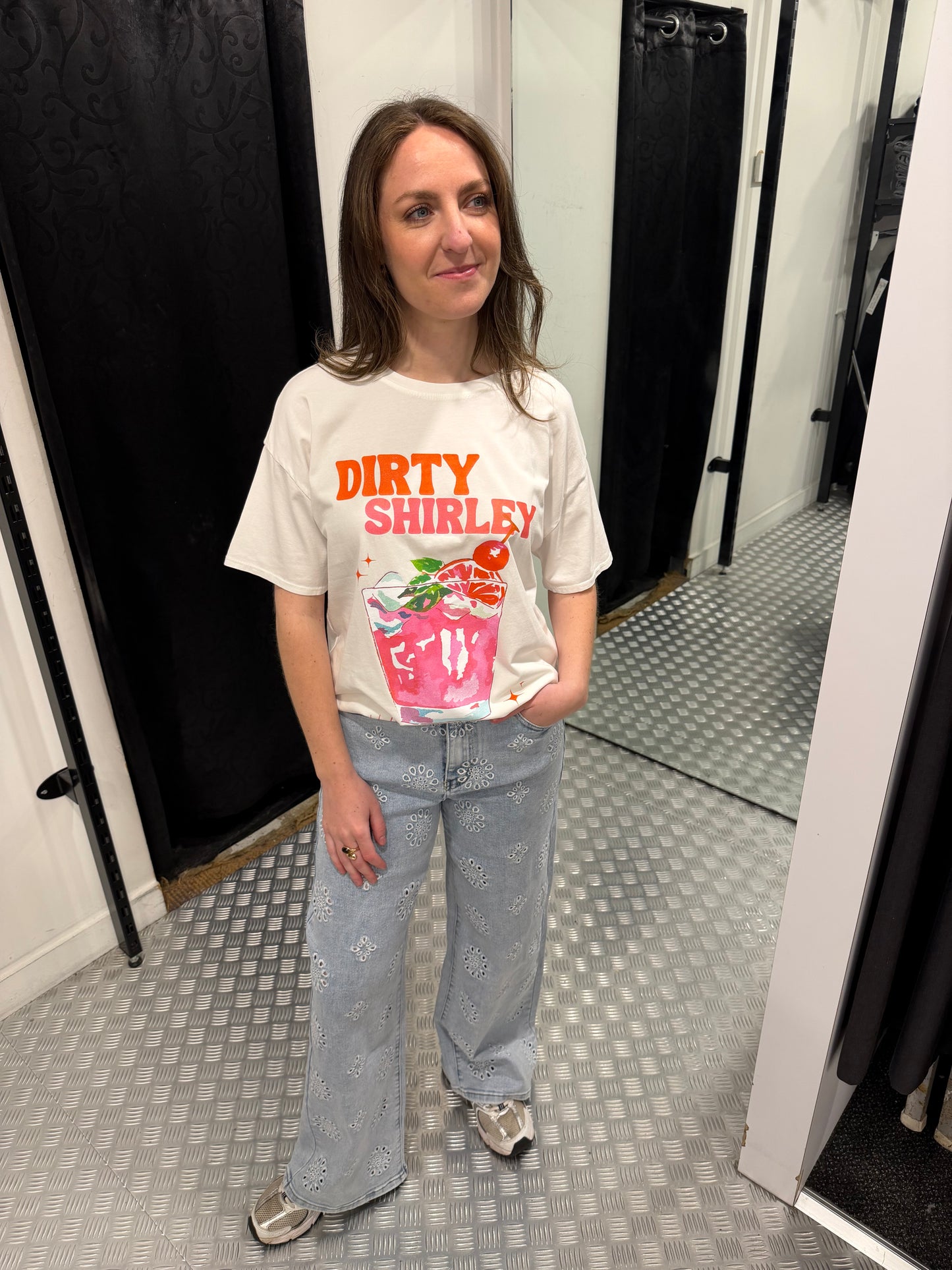 Dirty shirley geel tshirt