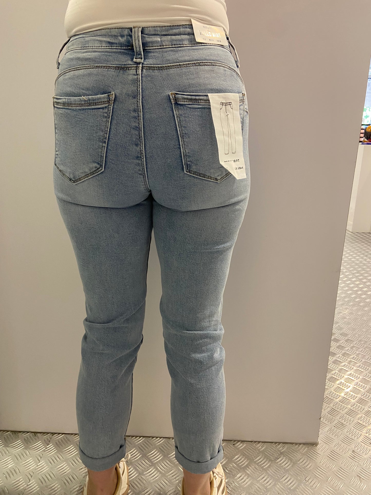 Blauwe regular fit jeans Hello Miss HM 302-2