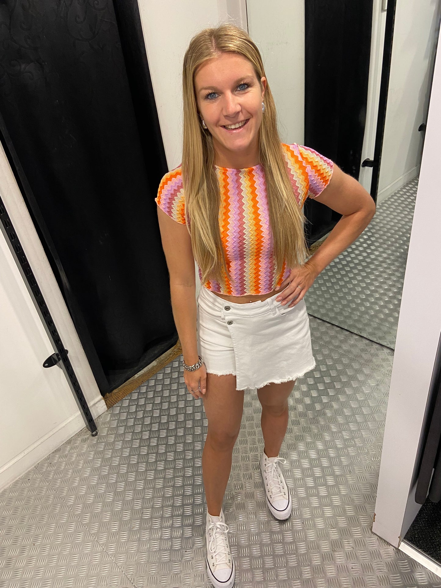 Zigzag colourful top