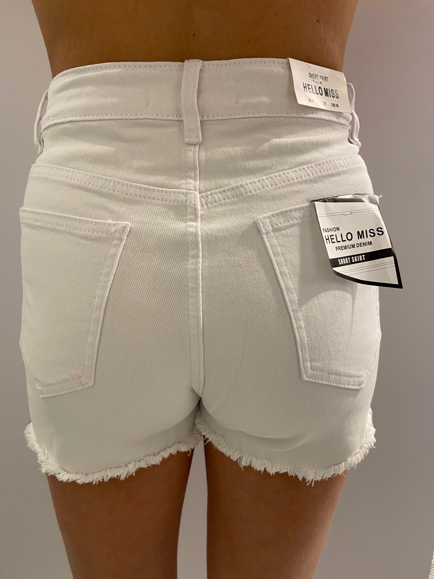 White denim skort HM
