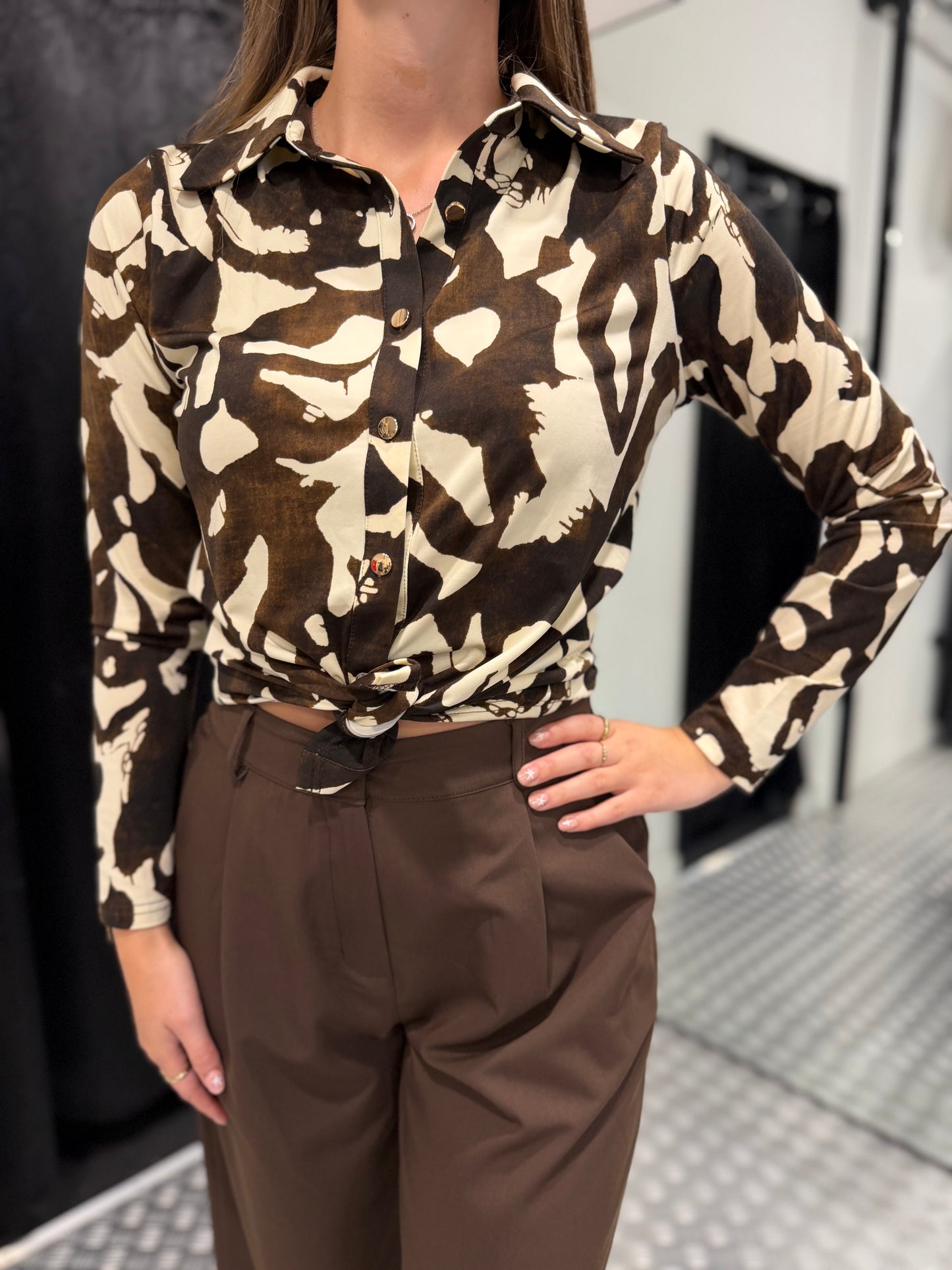 Sienna coffee blouse by swan
