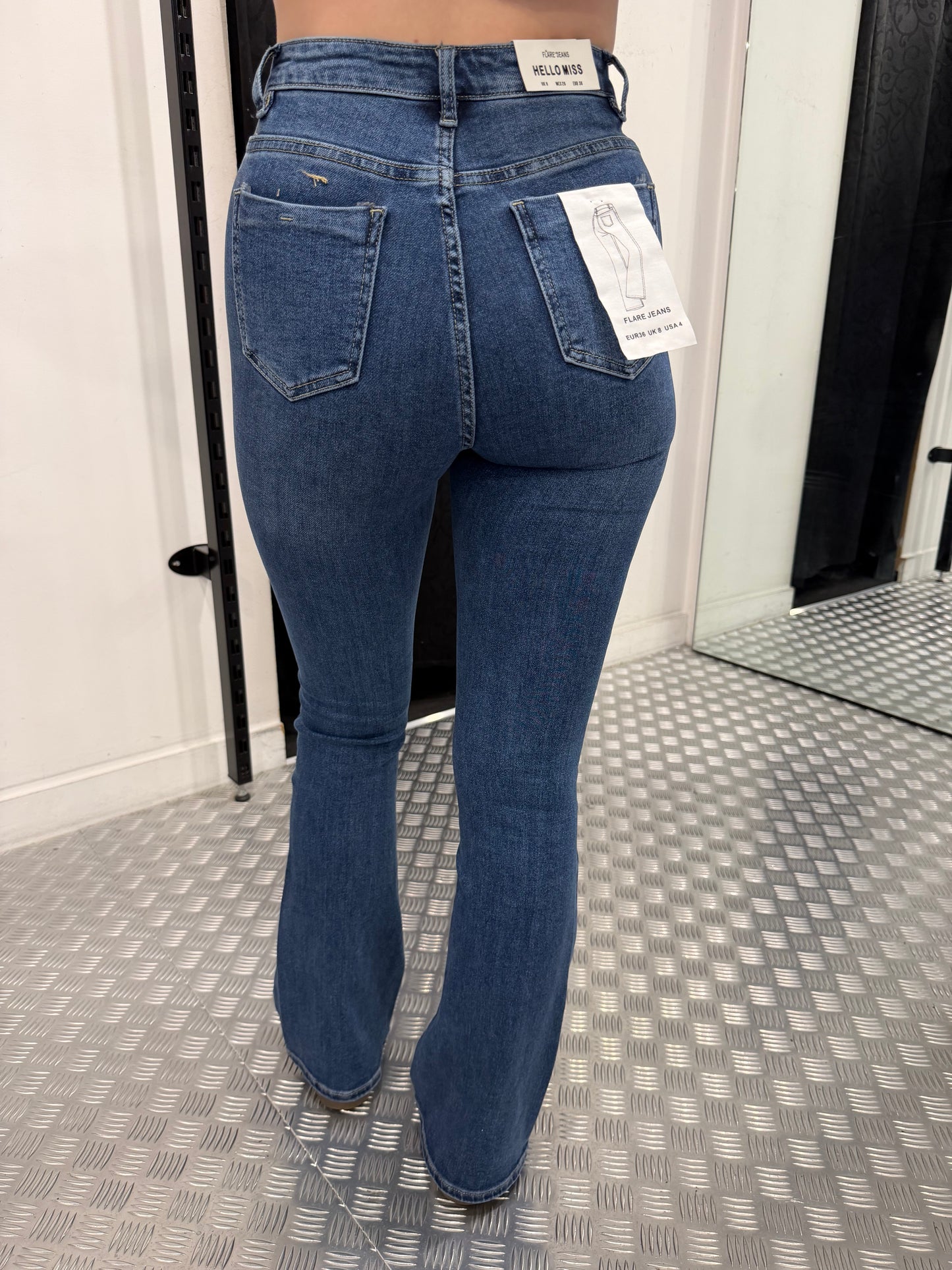 Blue denim flared jeans HM