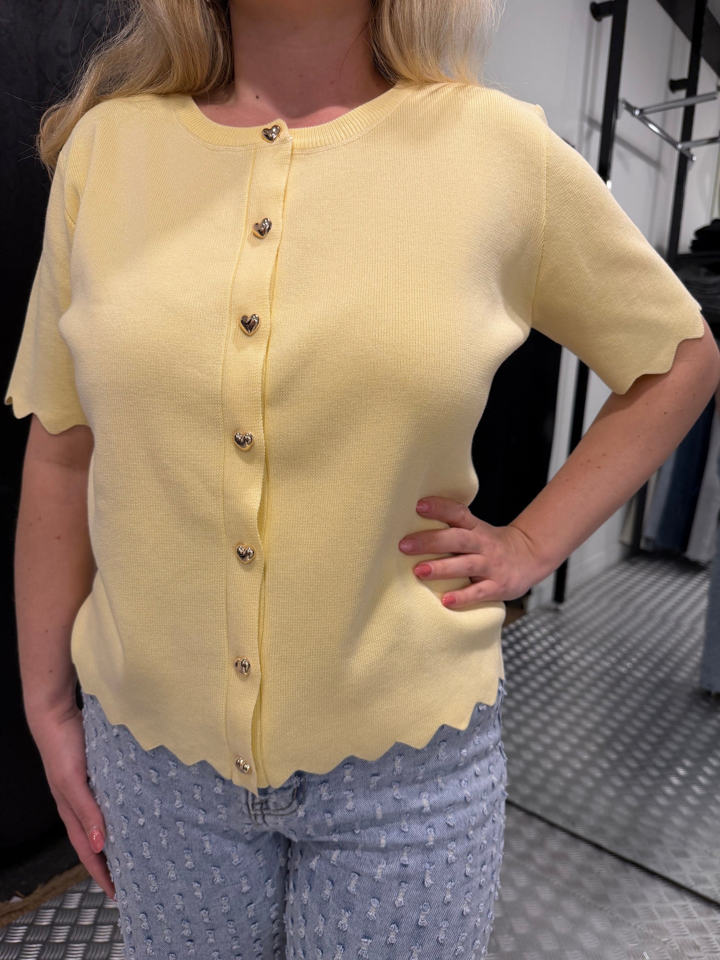 Pink hearts top