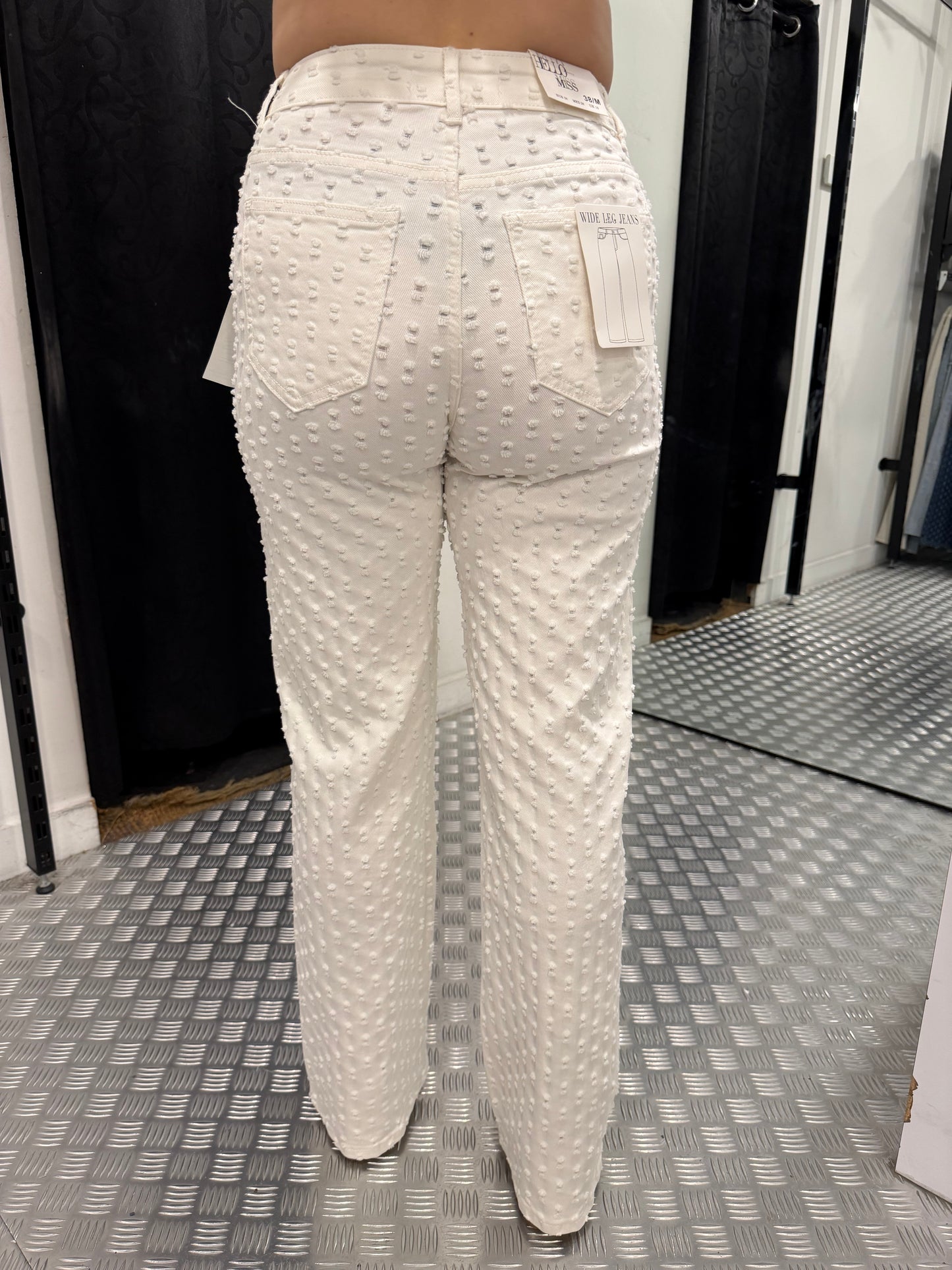 Blue strine wide leg jeans HM