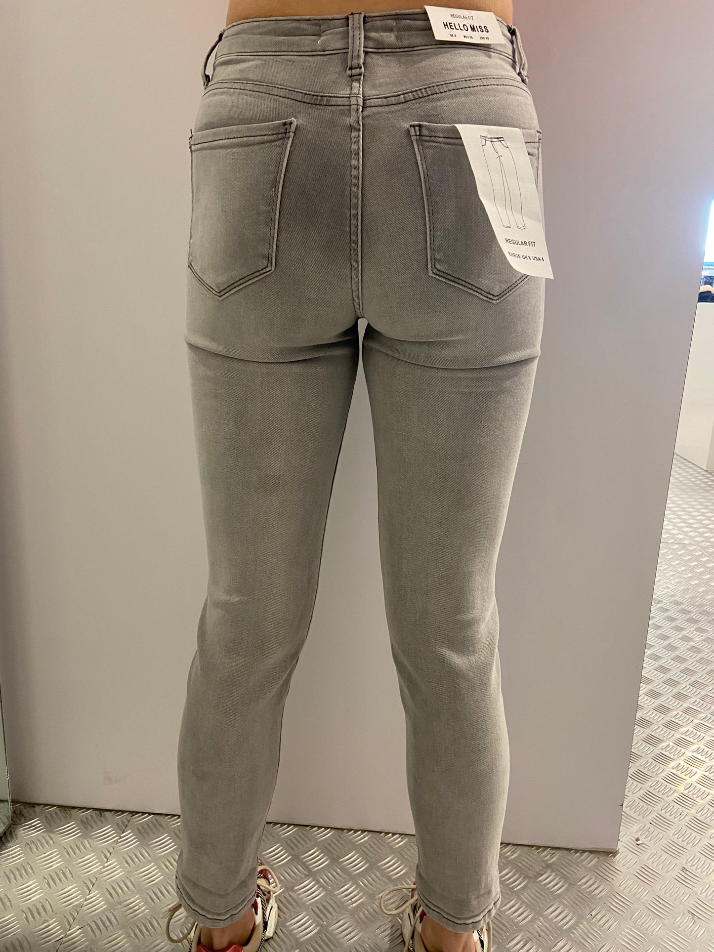 Lichtgrijze regular fit jeans HM