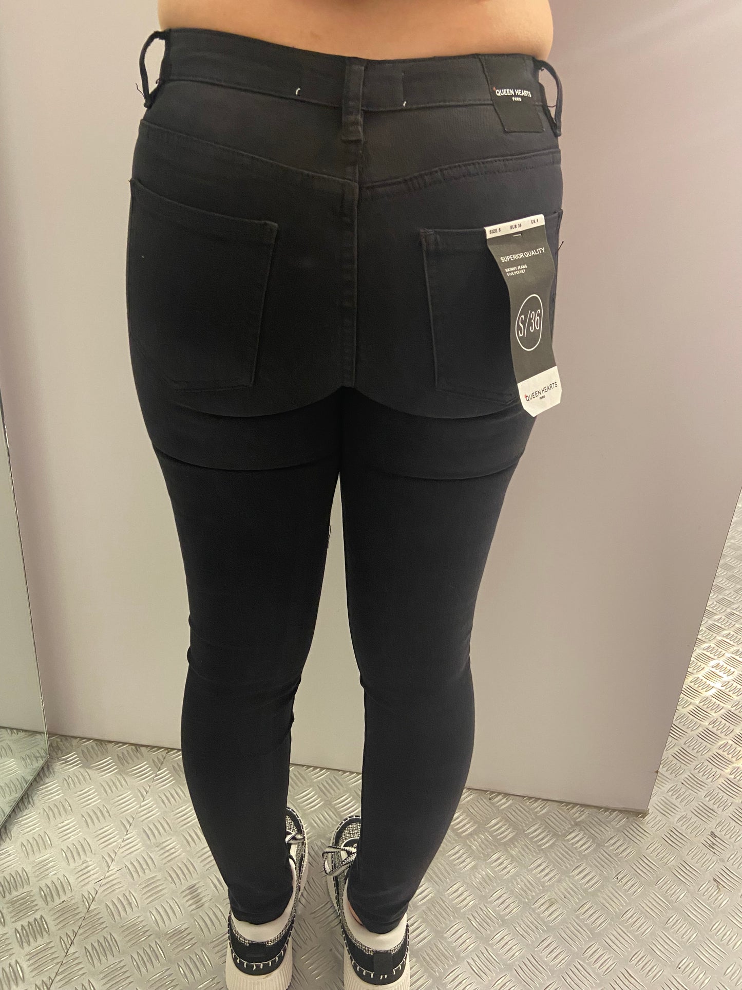 Zwarte low/medium waisted skinny QH