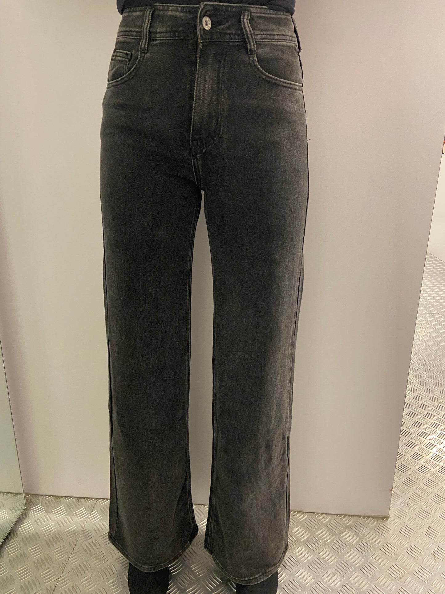 Stonewash wide leg jeans HM