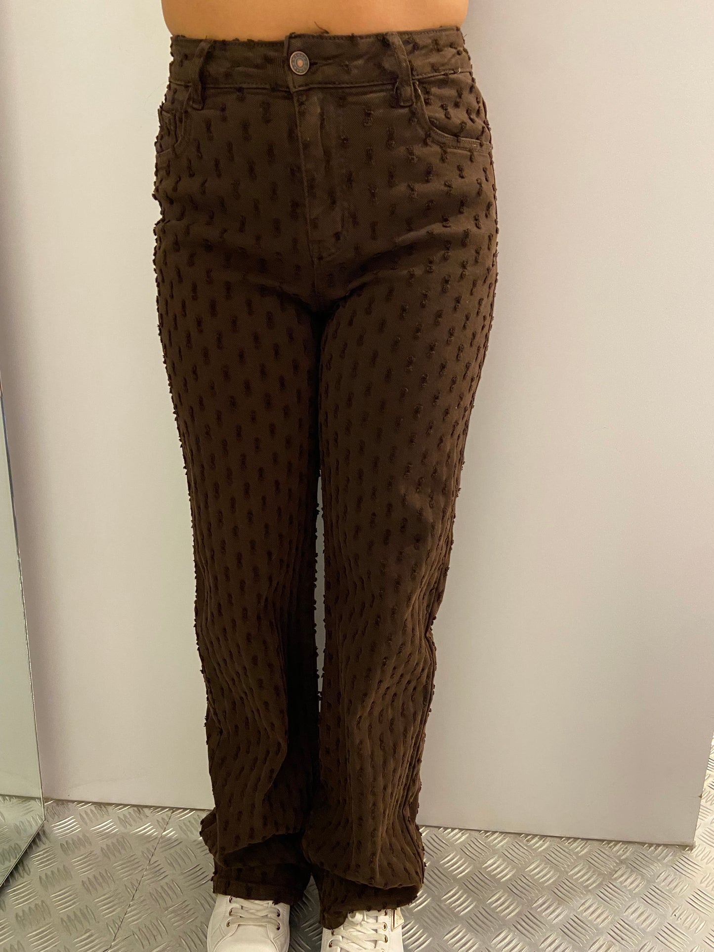 Bruine strine wide leg HM