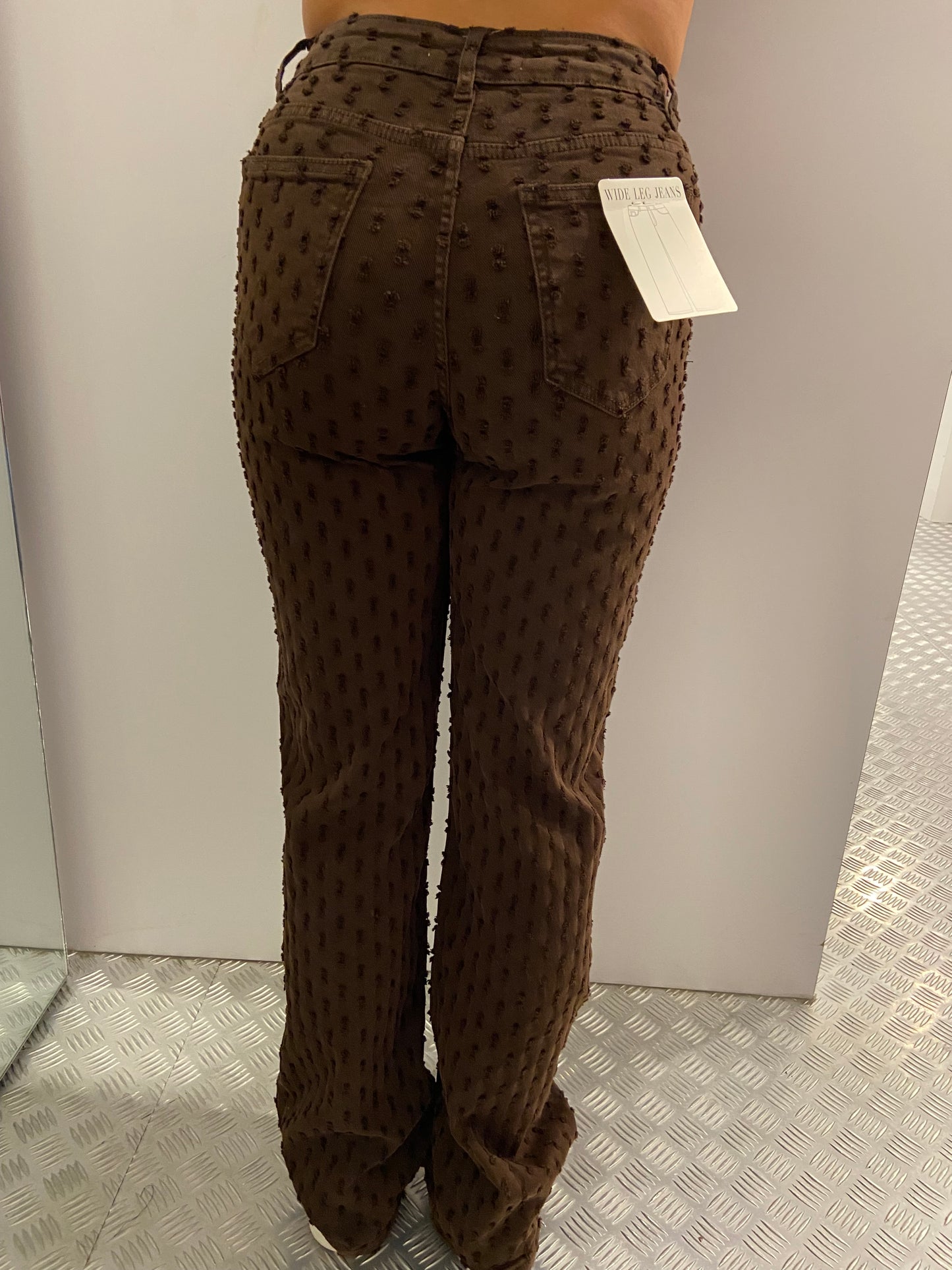 Bruine strine wide leg HM