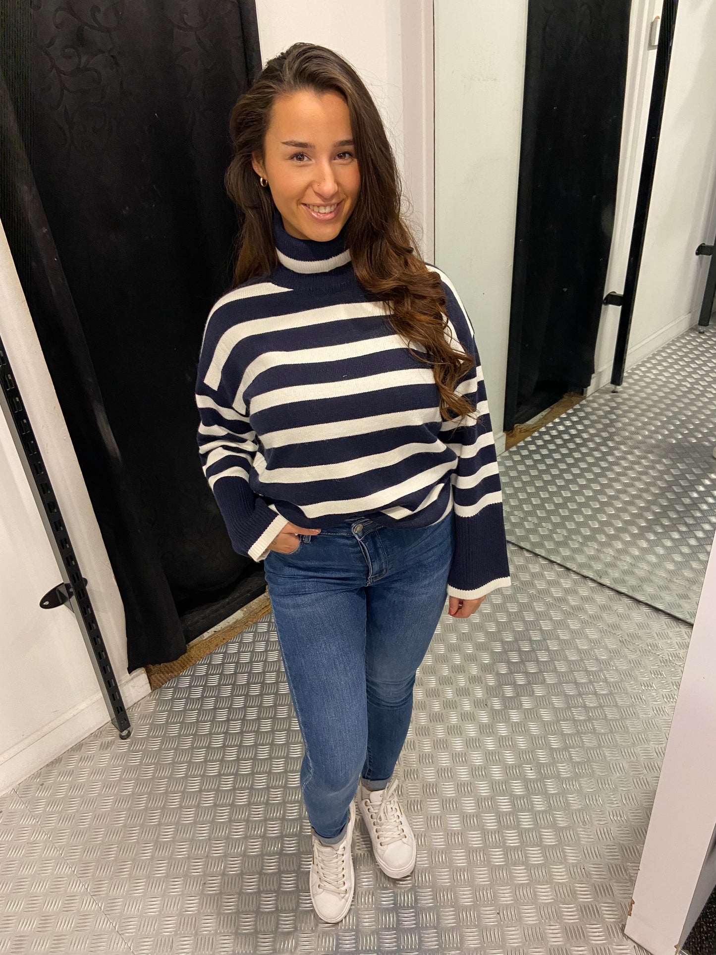 Cozy striped marine sweater