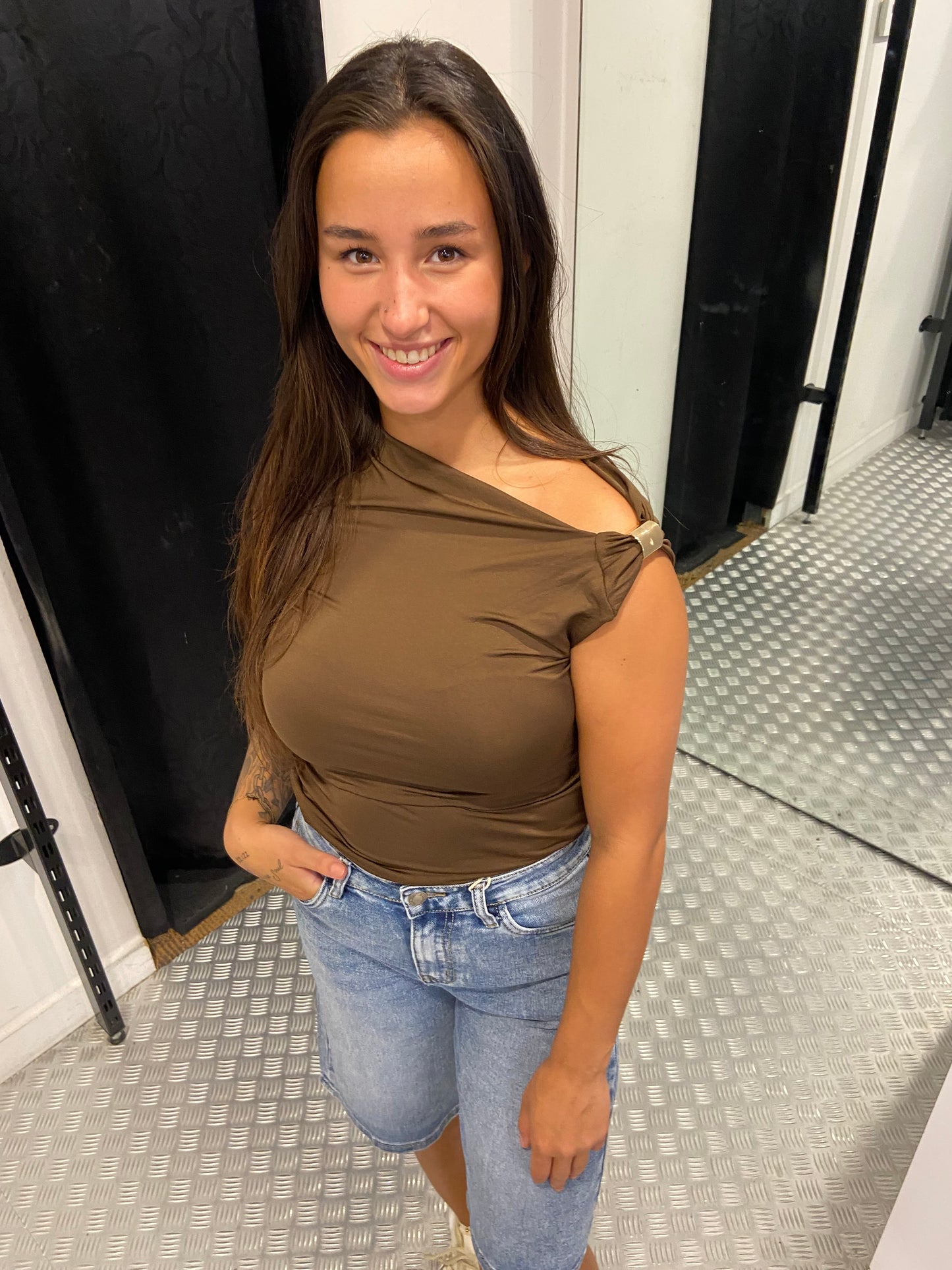Brown night top