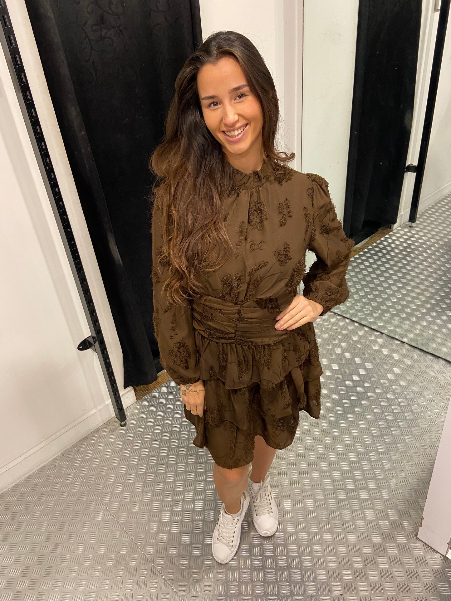Brown fluffy dress