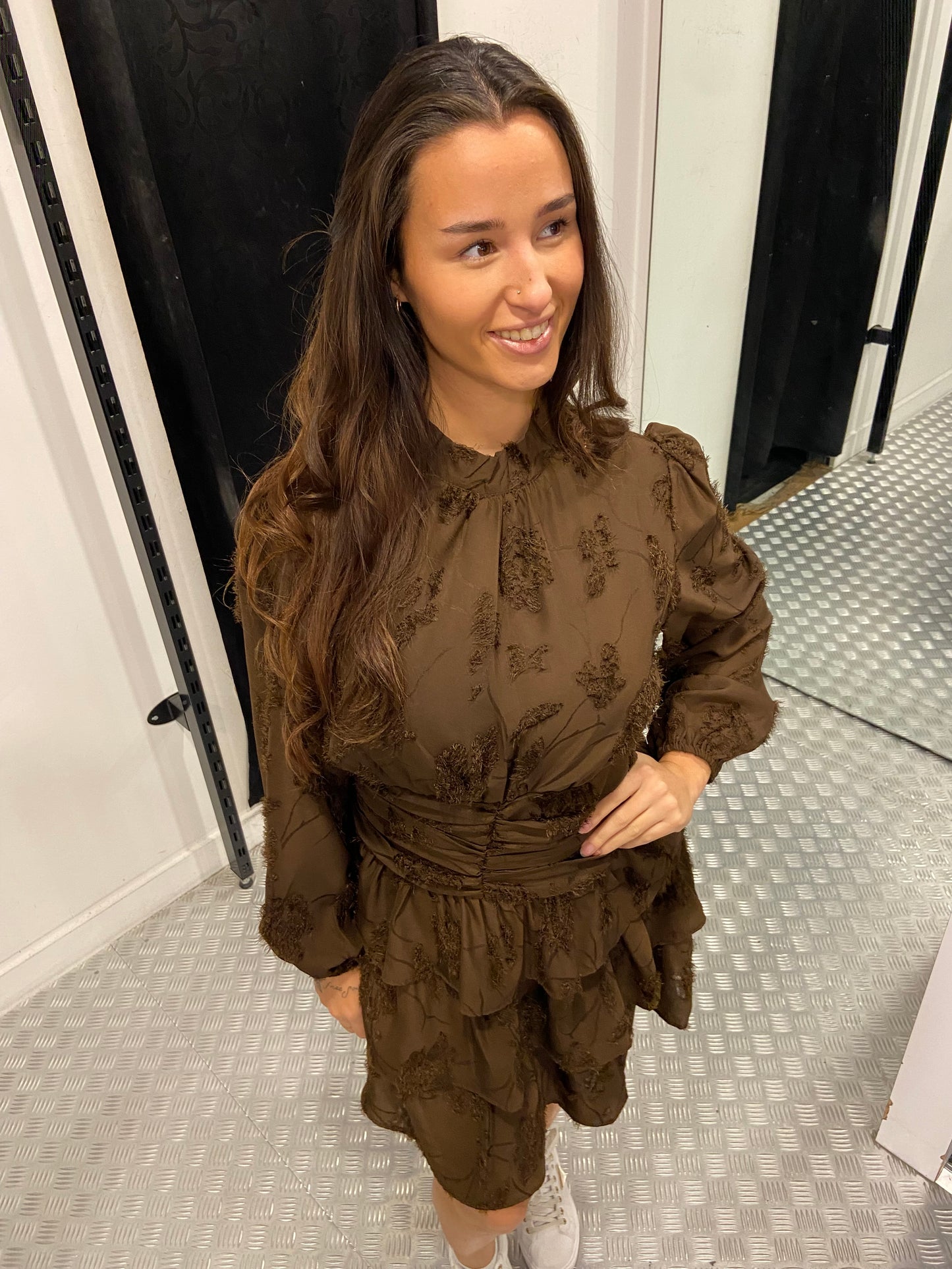 Brown fluffy dress