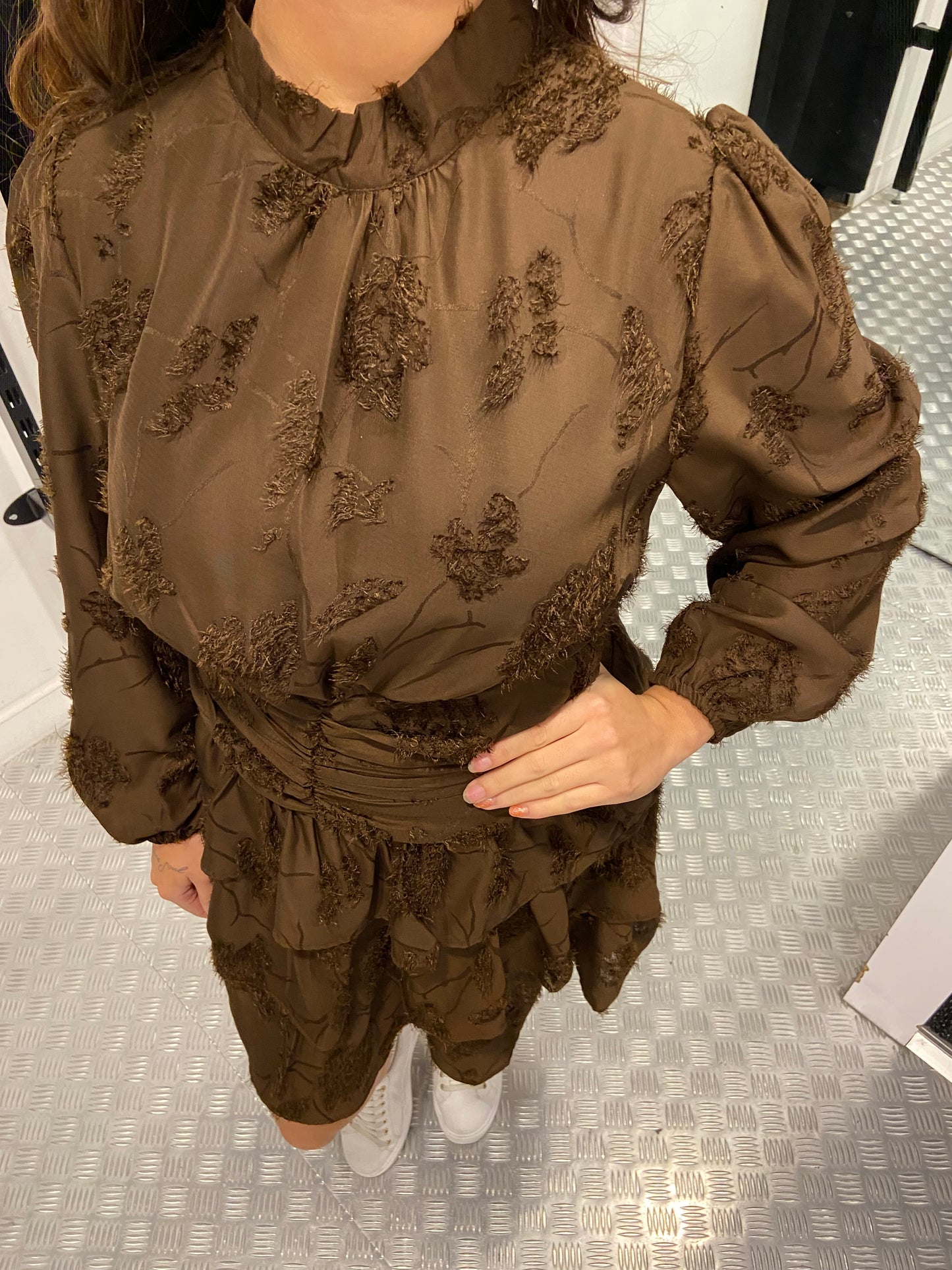 Brown fluffy dress