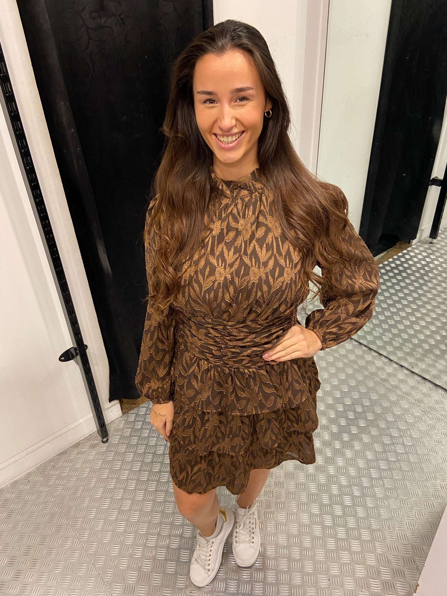 Brown shiny dress