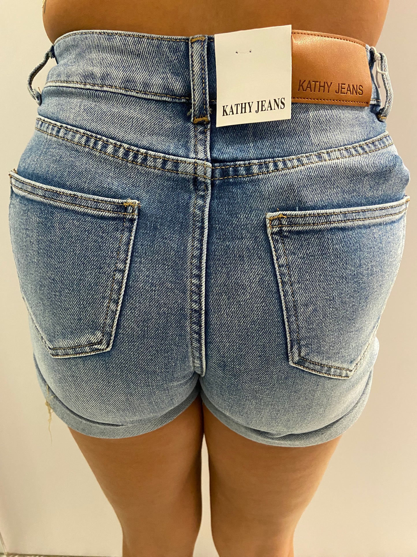 Kathy denim short destroyed
