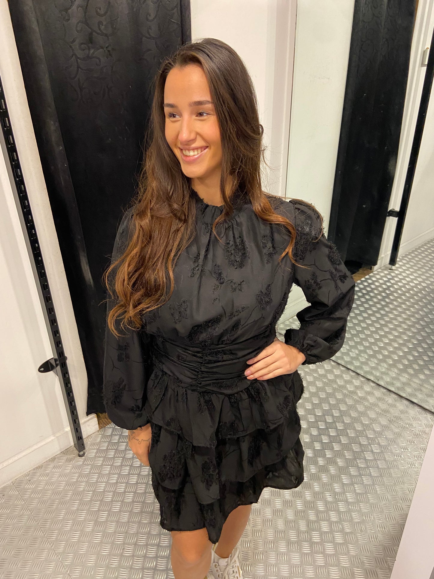 Black fluffy dress