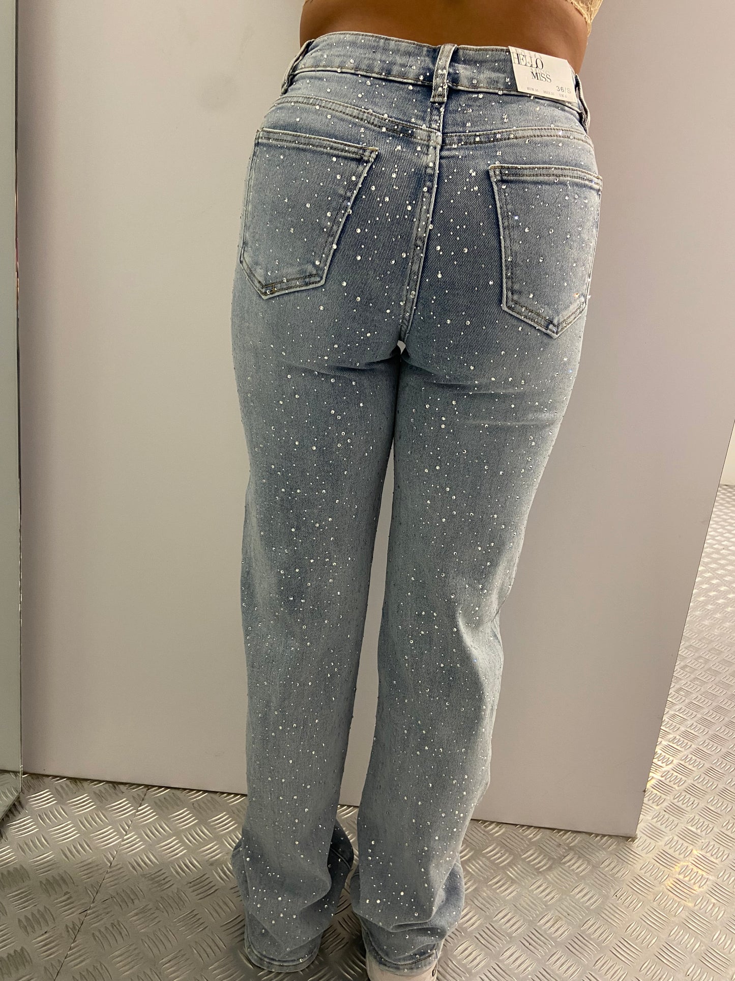 Viral strass wide leg jeans