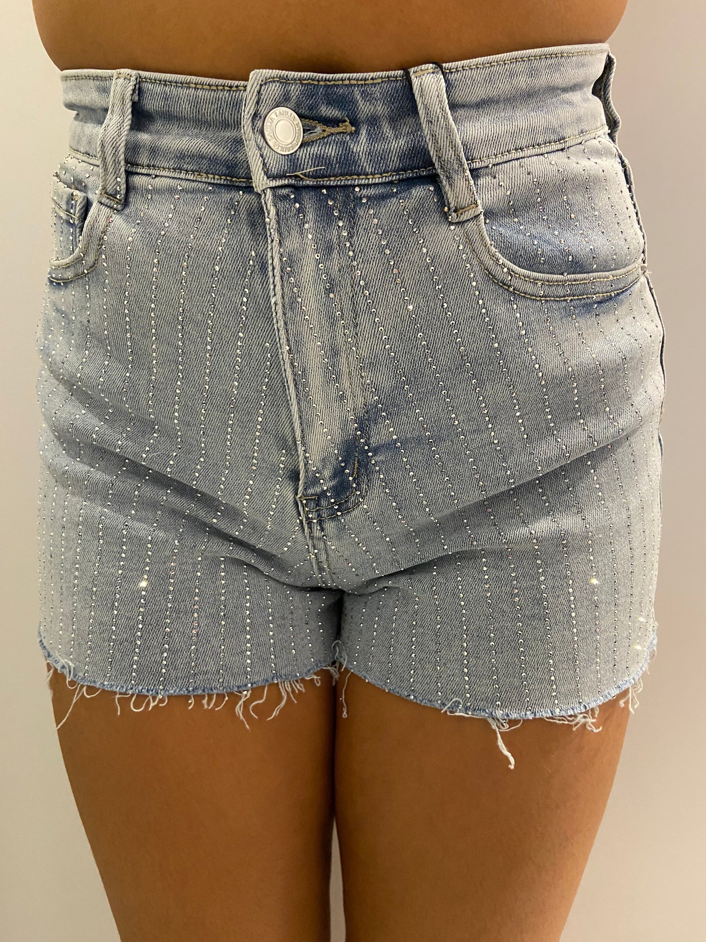 Denim short strass