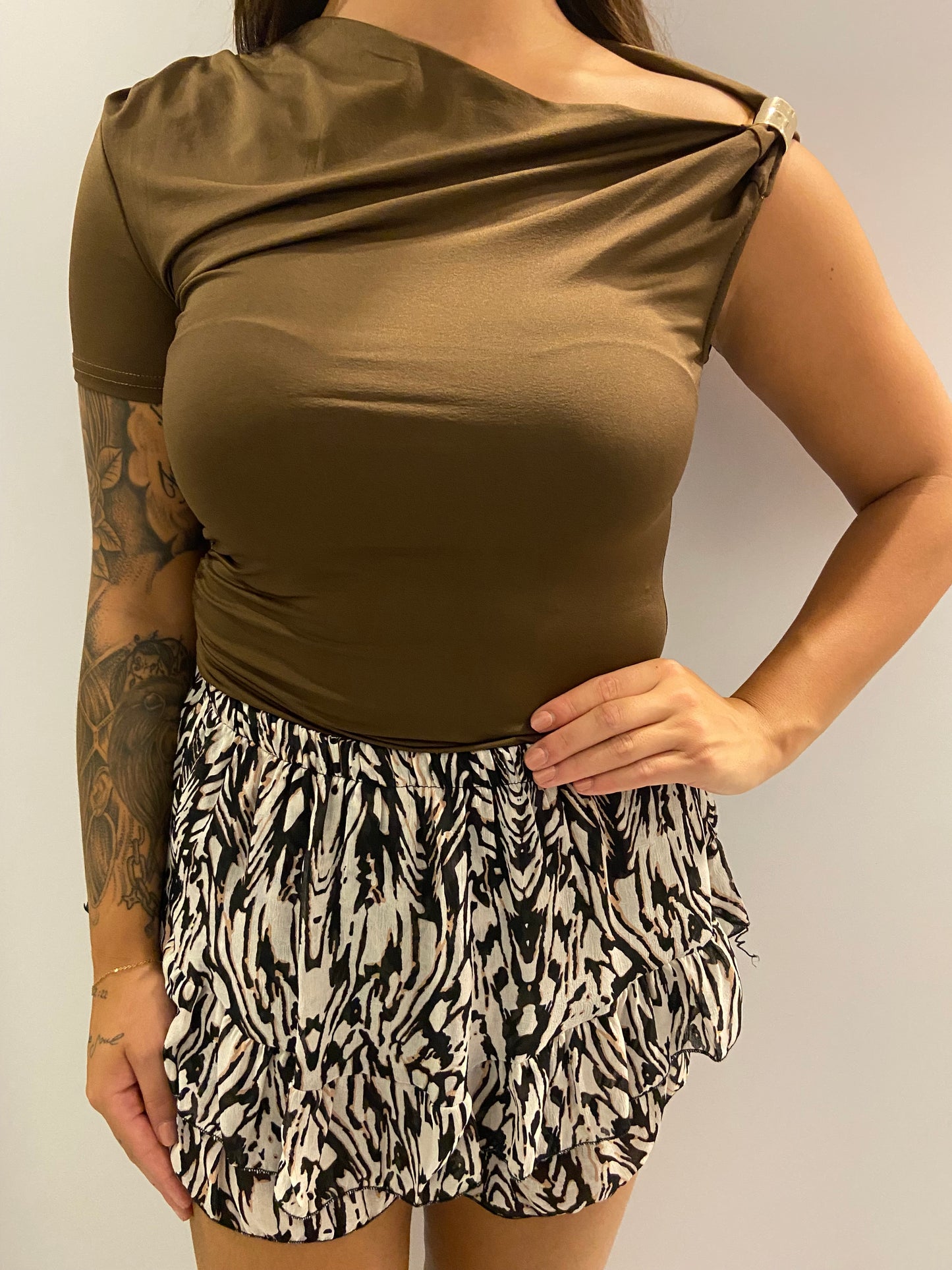 Brown night top