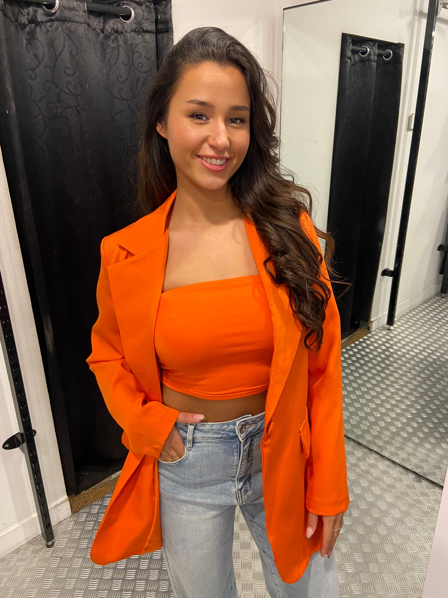 Oranje oversized blazer