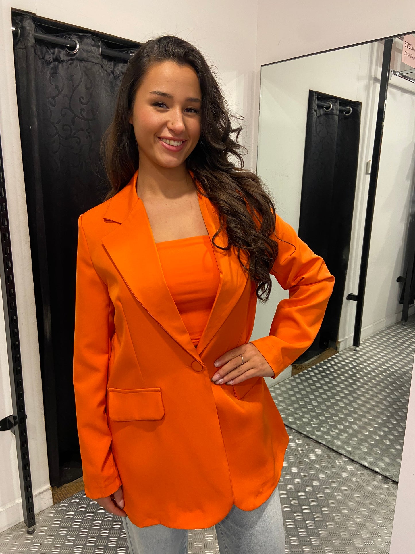 Oranje oversized blazer