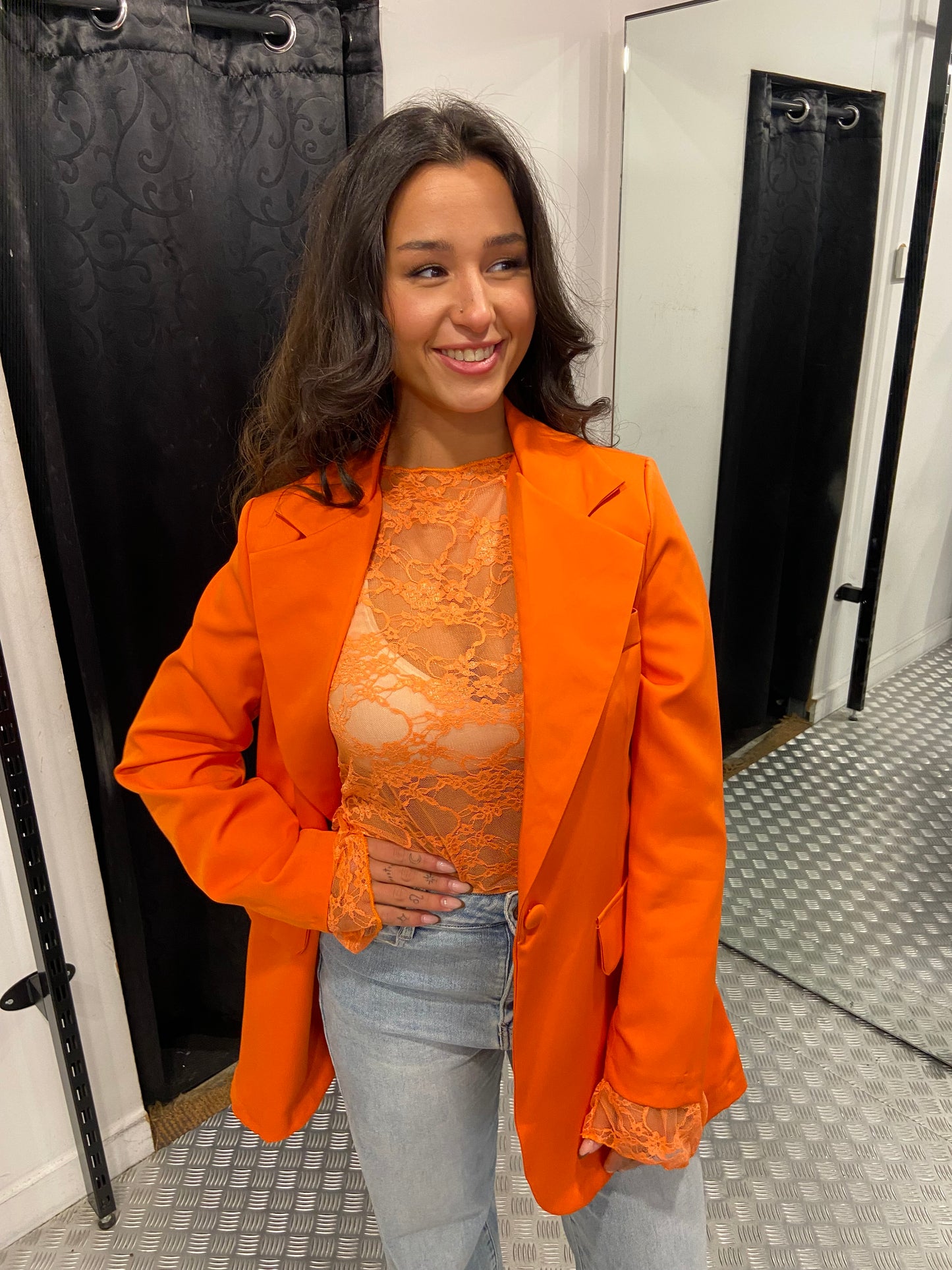 Oranje oversized blazer