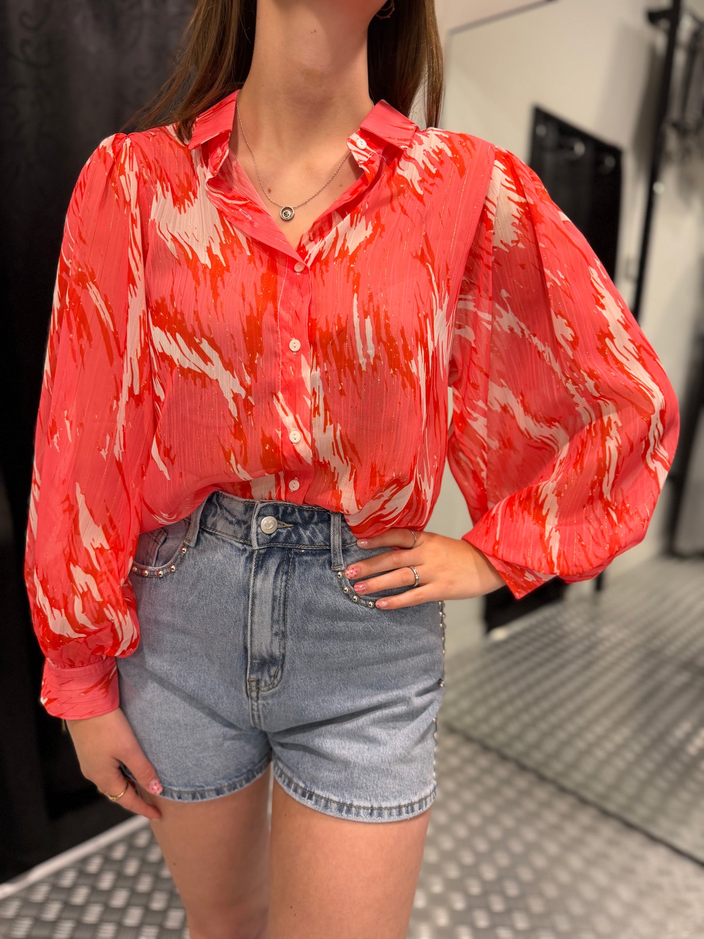 Pinky summer blouse