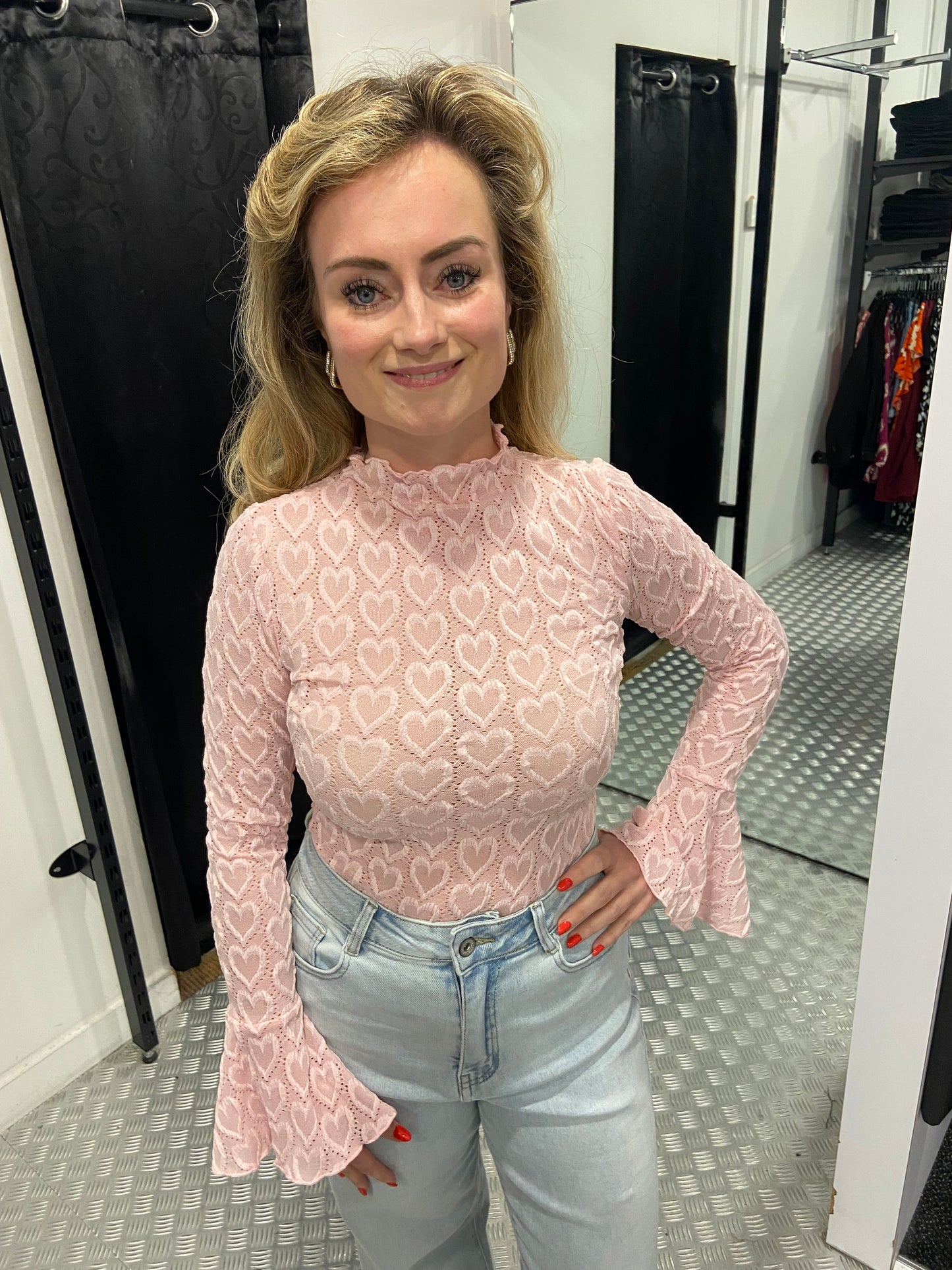 Roze hearts top